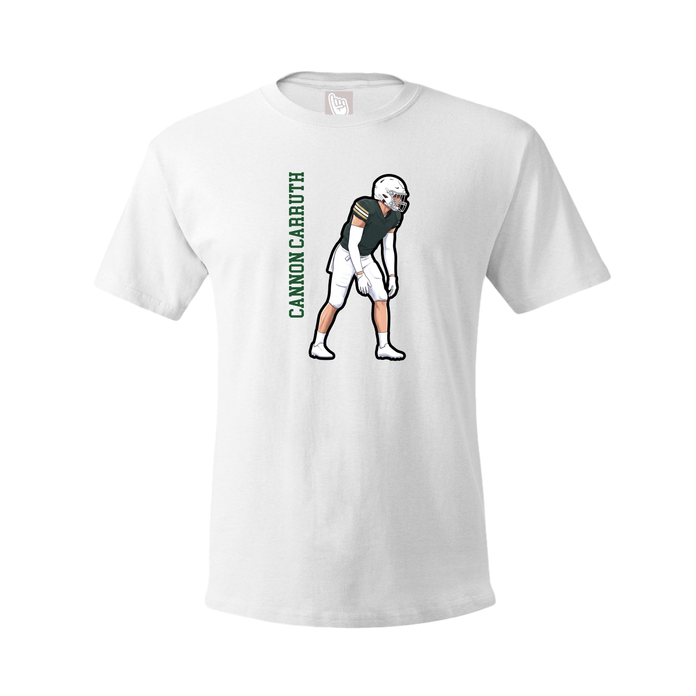Tee — Name Vertical in White