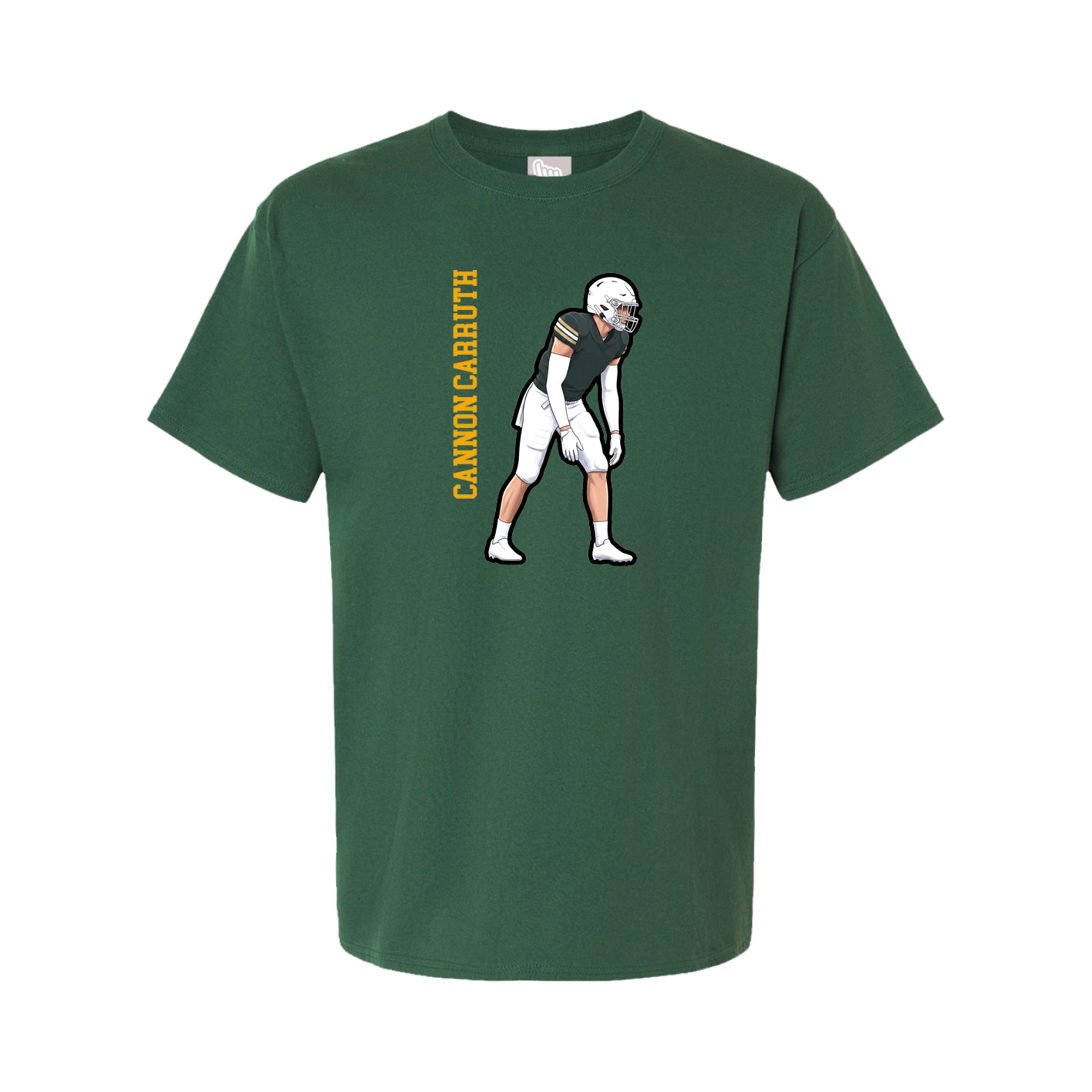 Youth Tee — Name Vertical in Green