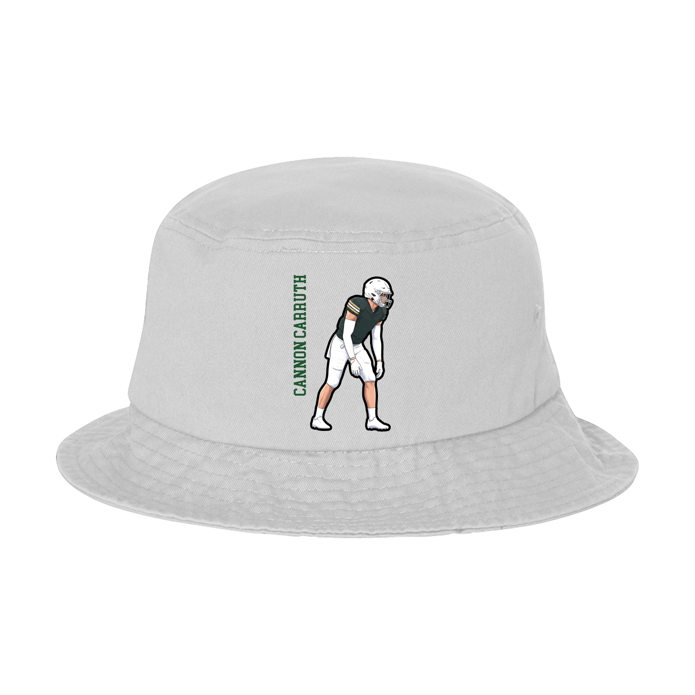 Bucket Cap — Name Vertical in White