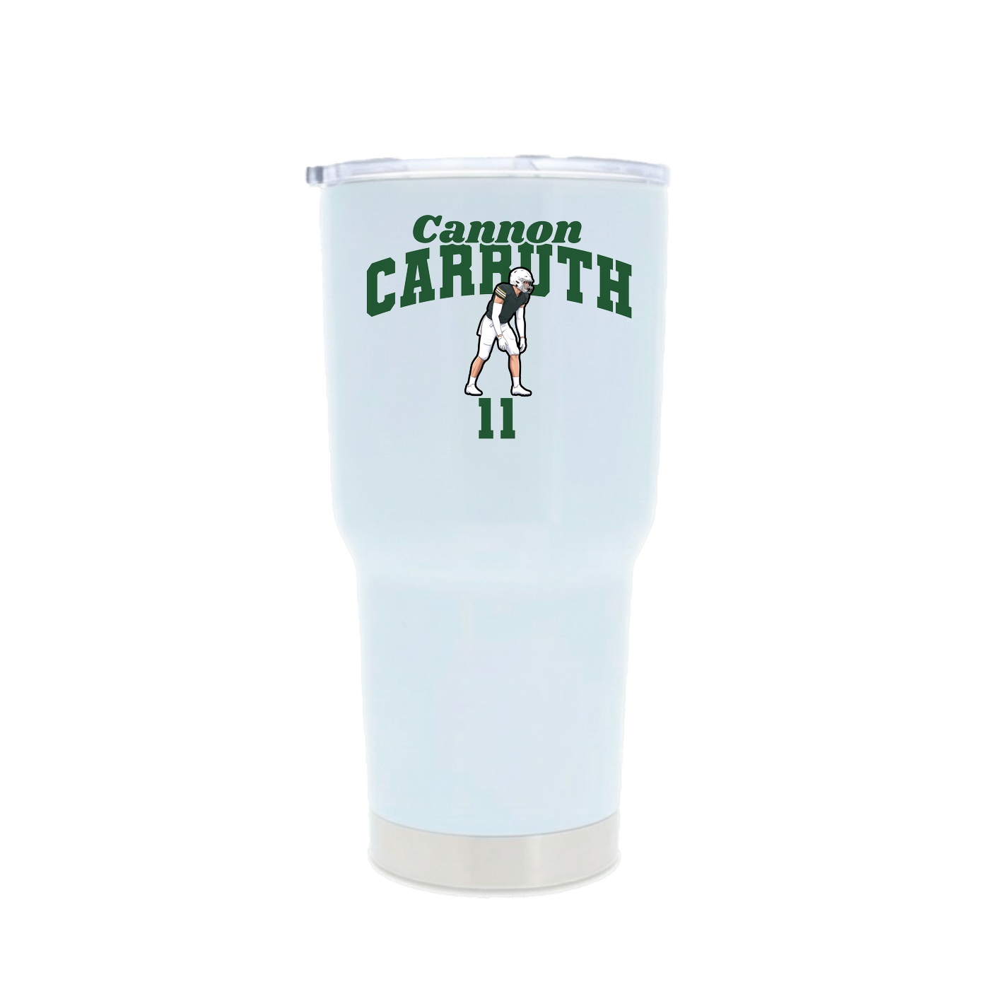 30oz Stainless Steel Tumbler — Signature Arch in White