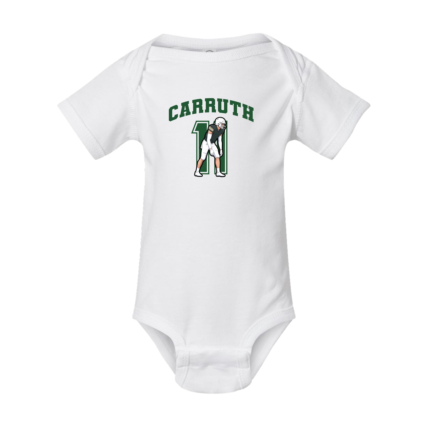 Baby Onesie — Number in White