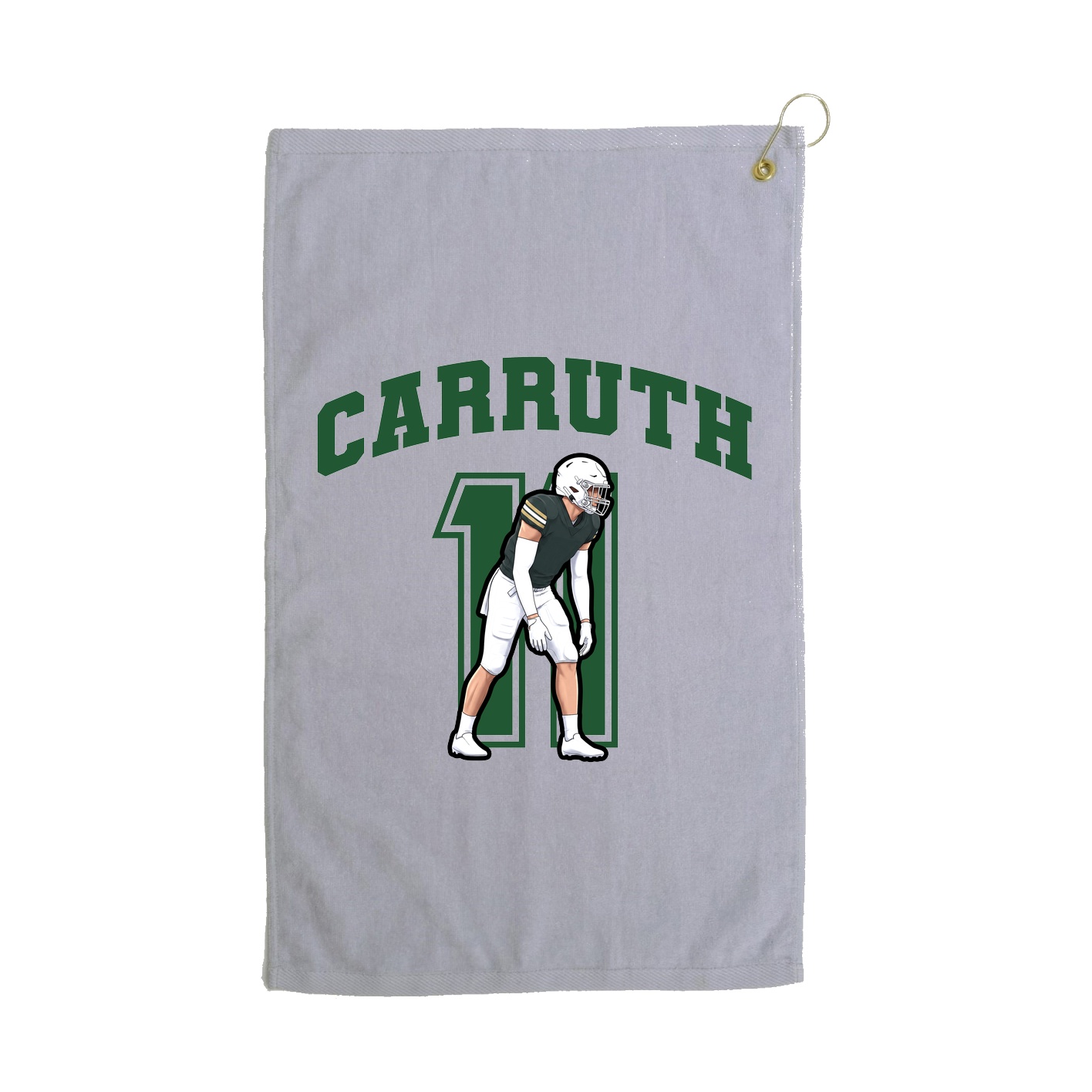 Golf Towel — Number in Grey