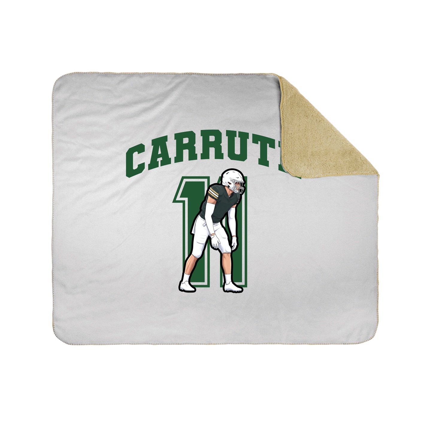 Throw Blanket — Number in White