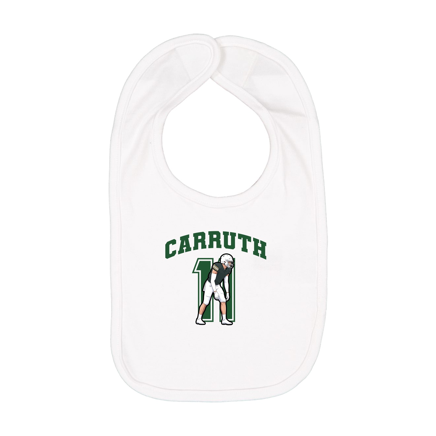 Infant Bib — Number in White