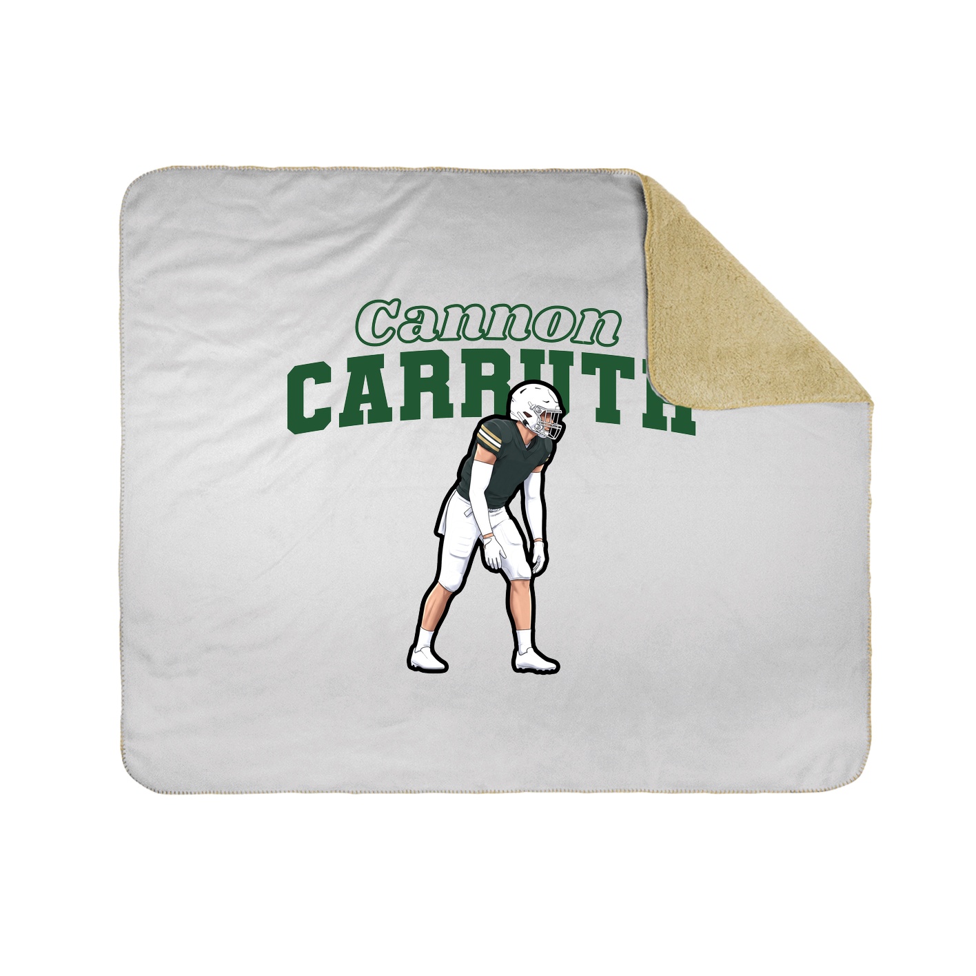 Throw Blanket — Name Arch in White