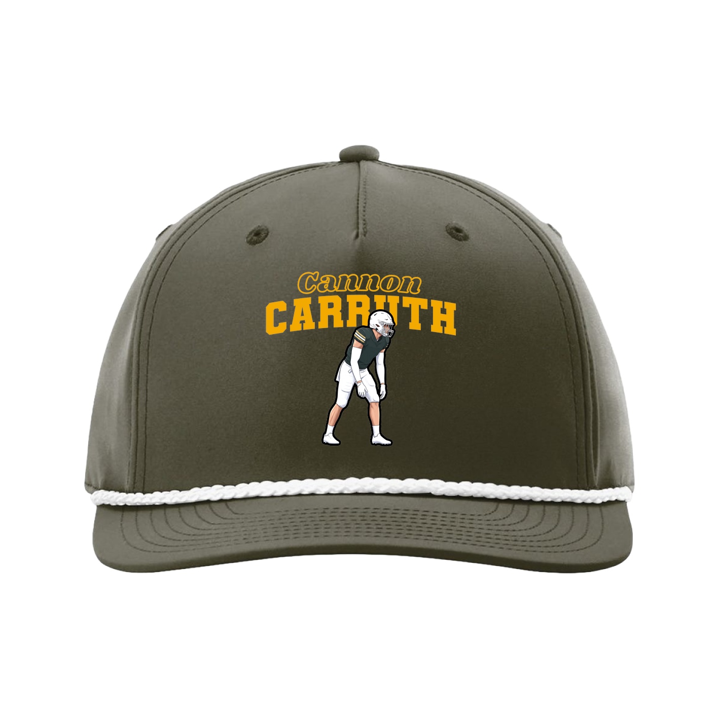 Five-Panel Classic Rope Cap — Name Arch in Green