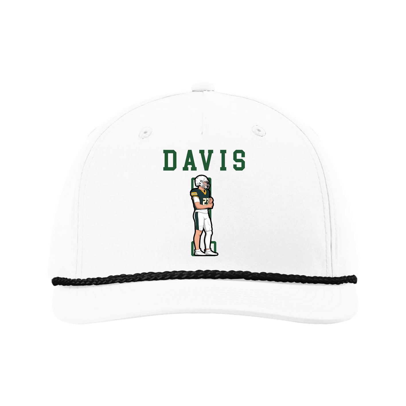 Five-Panel Classic Rope Cap — Shirsey in White