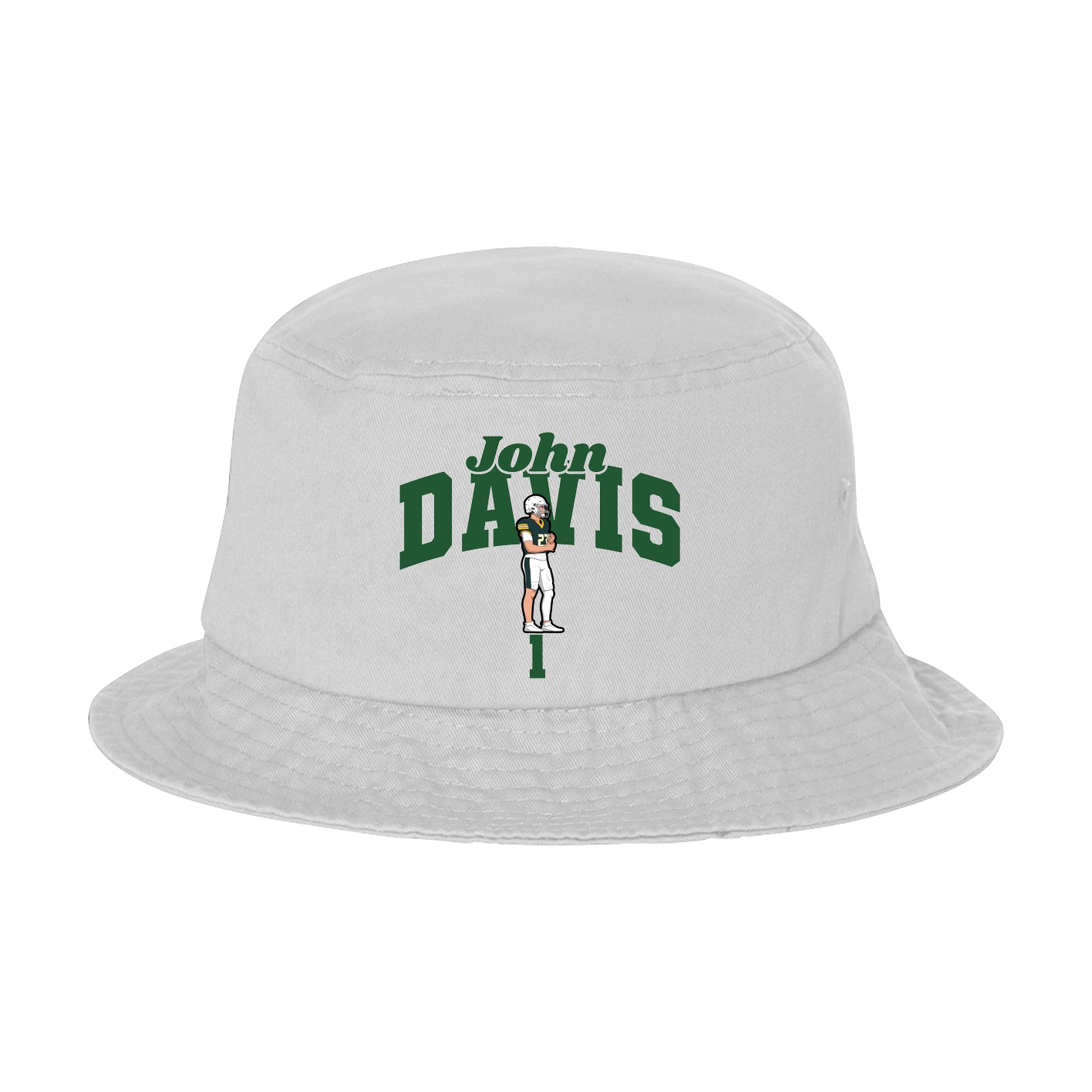 Bucket Cap — Signature Arch in White