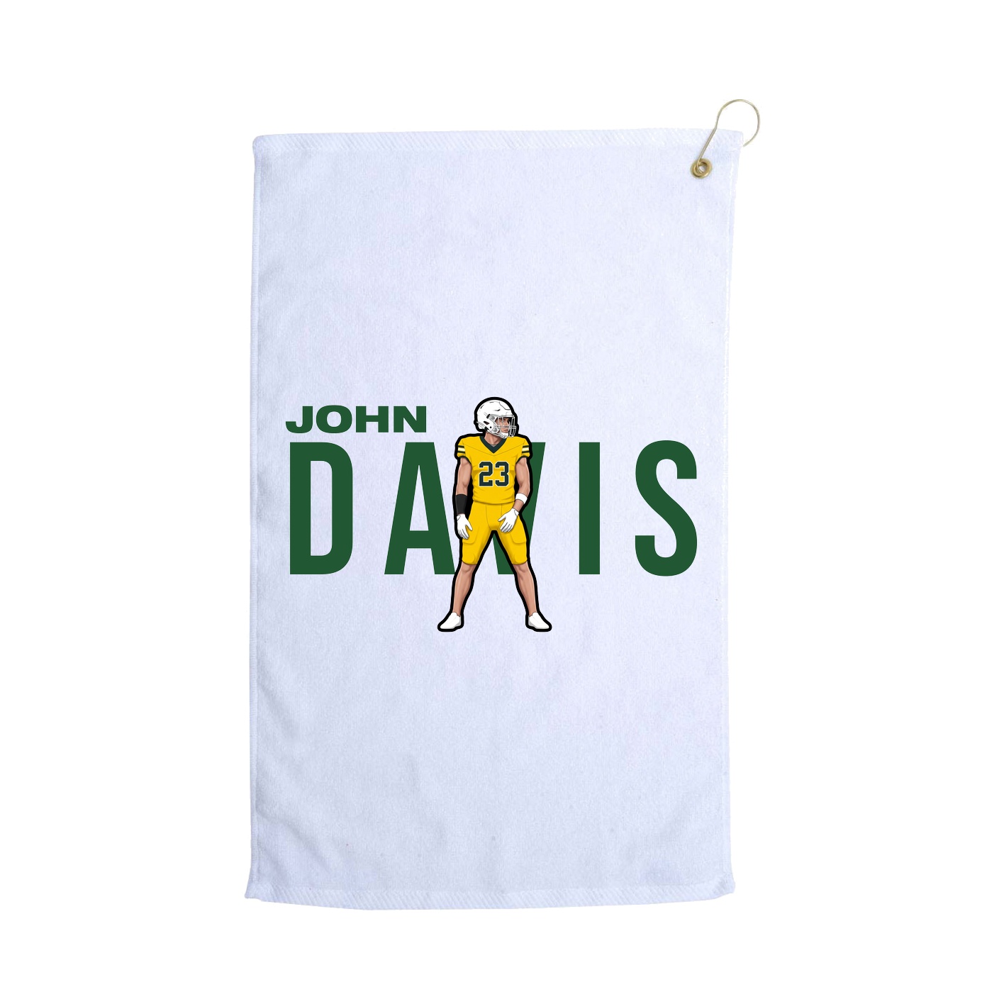 Golf Towel — Player Name in White