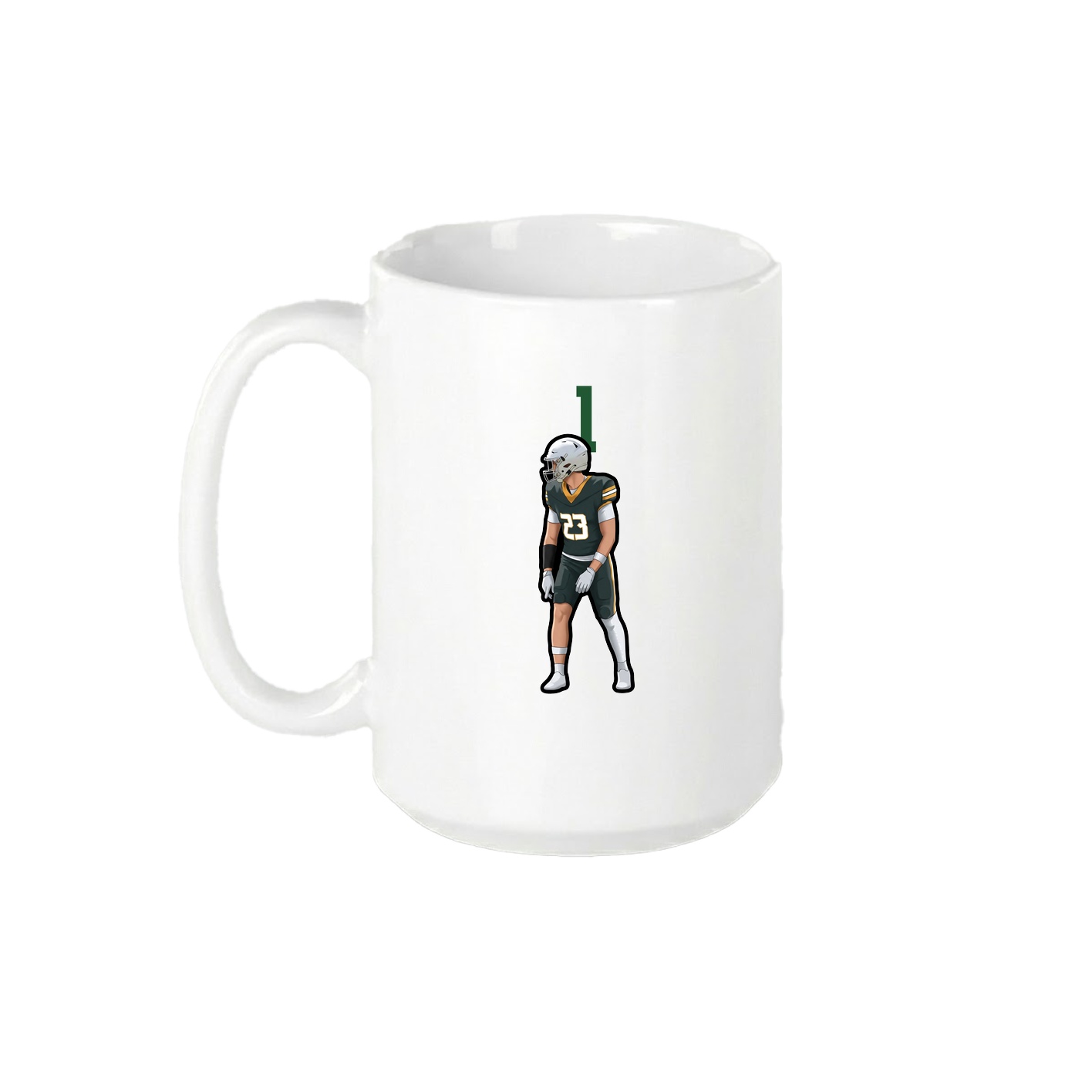 15oz Coffee Mug — Number Top in White