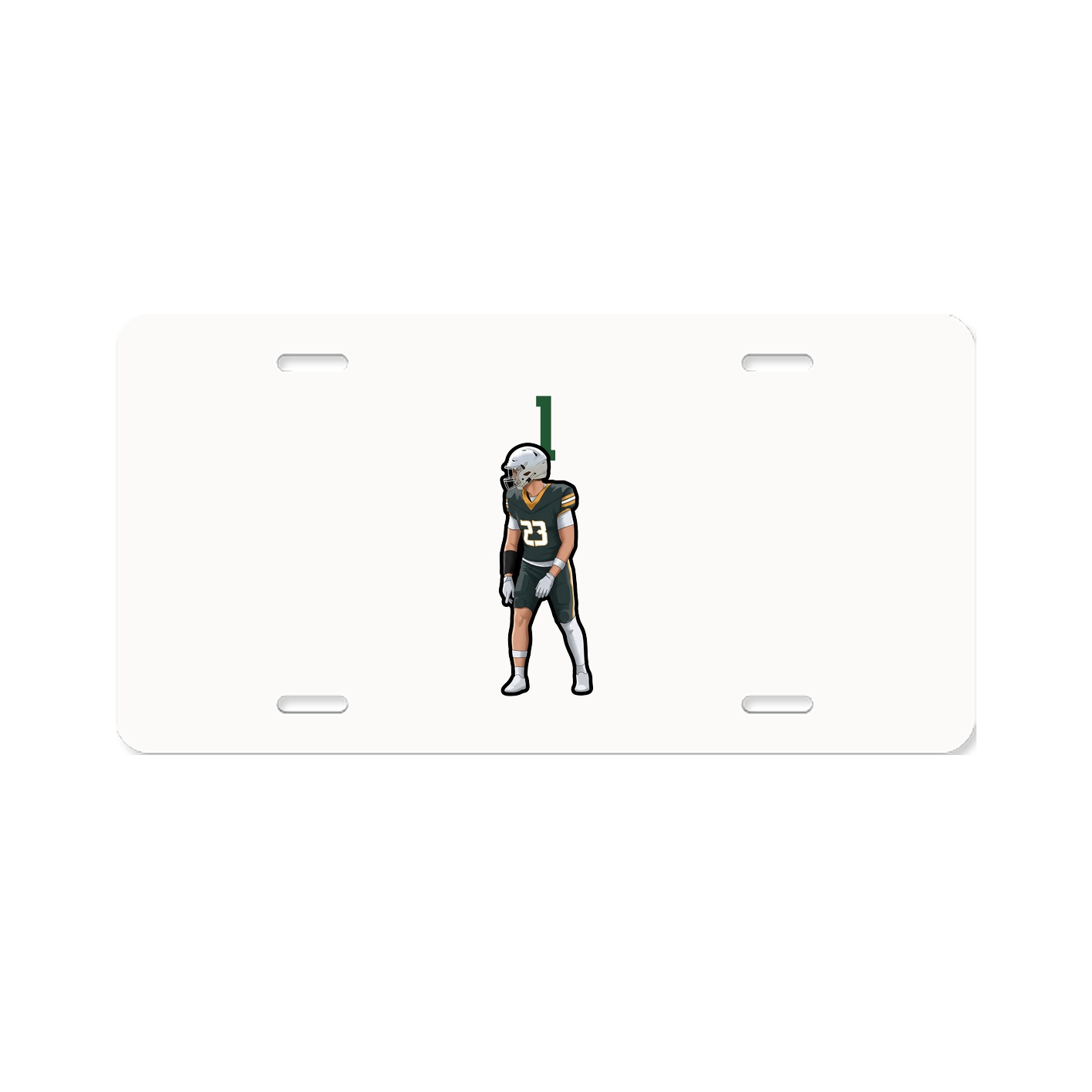License Plate — Number Top in Classic