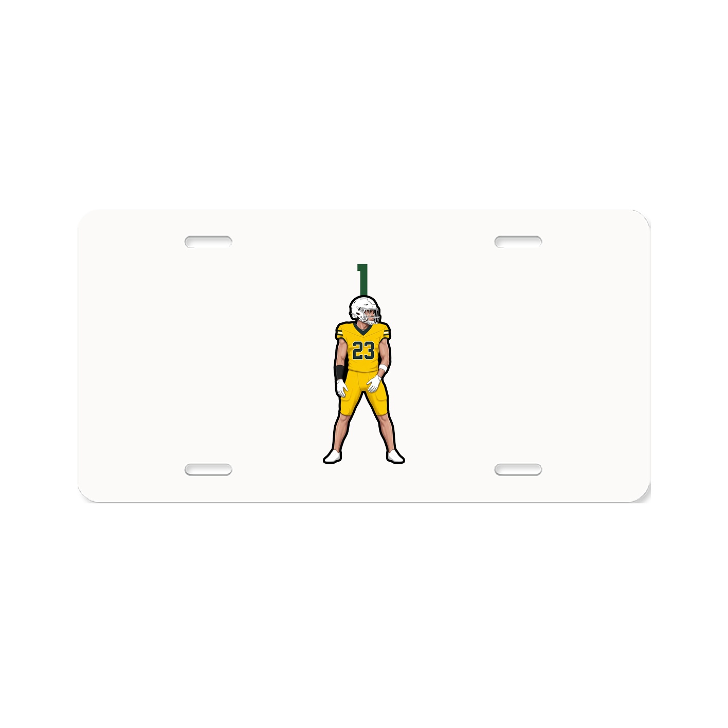 License Plate — Number Top in Classic