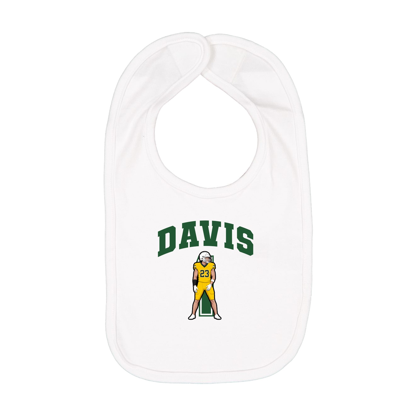 Infant Bib — Number in White