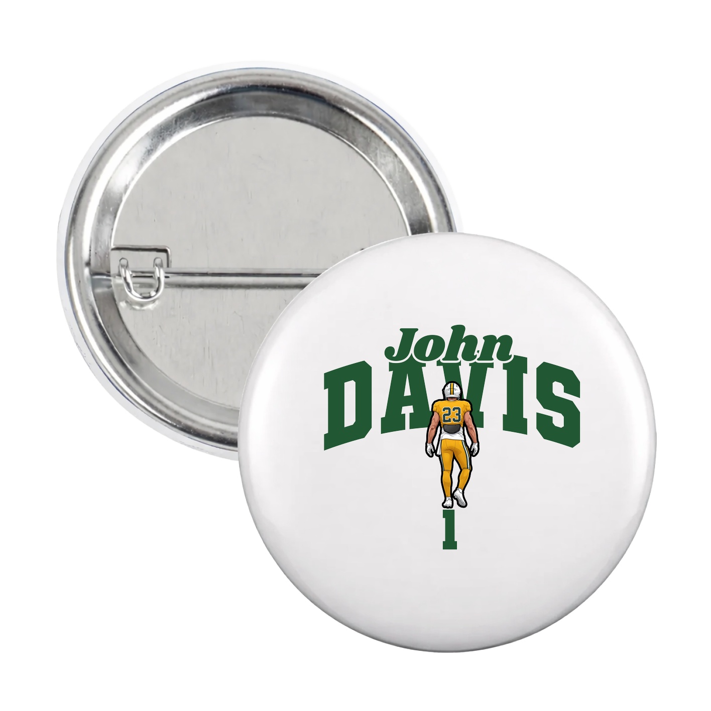 Game Day Button — Signature Arch in White
