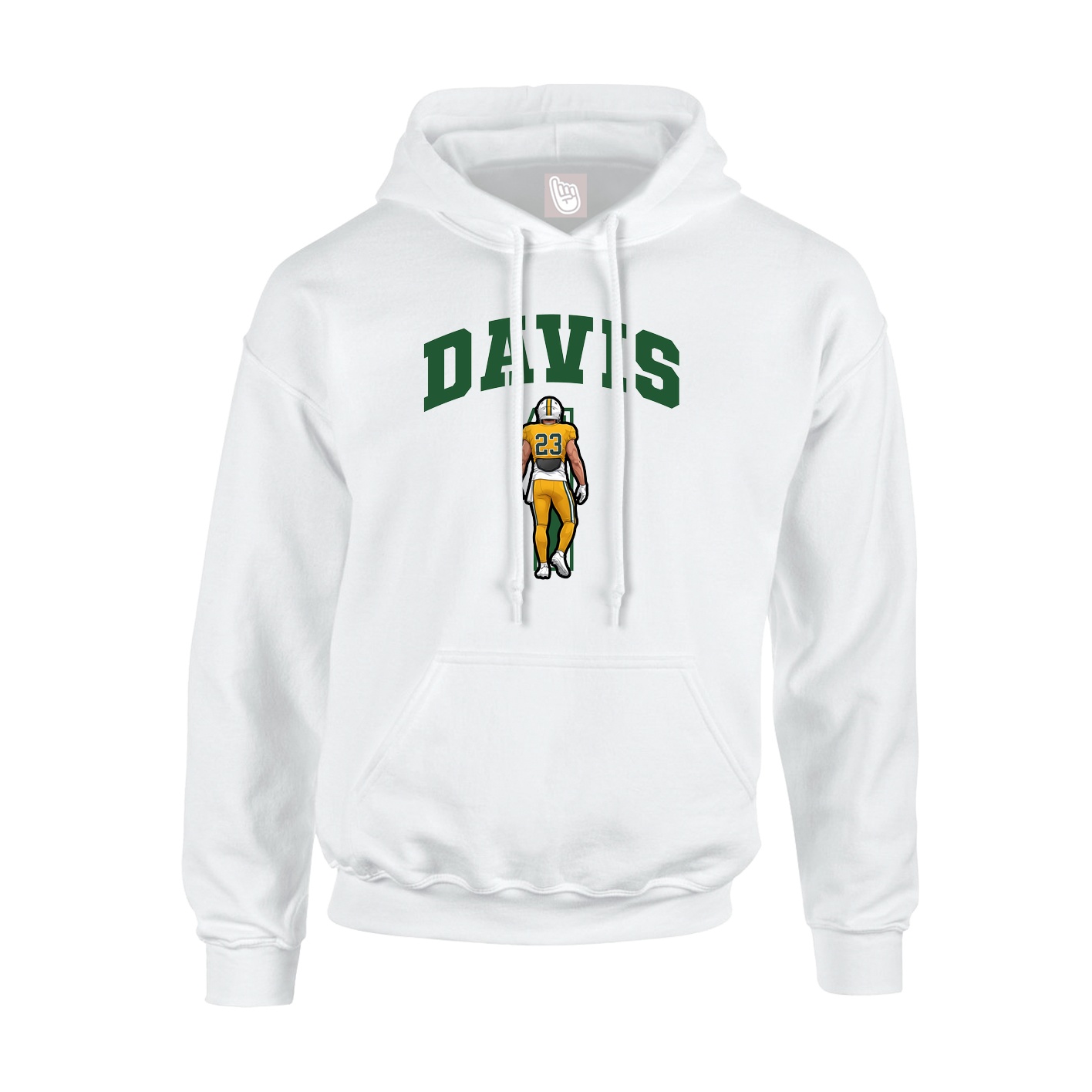 Youth Hoodie — Number in White
