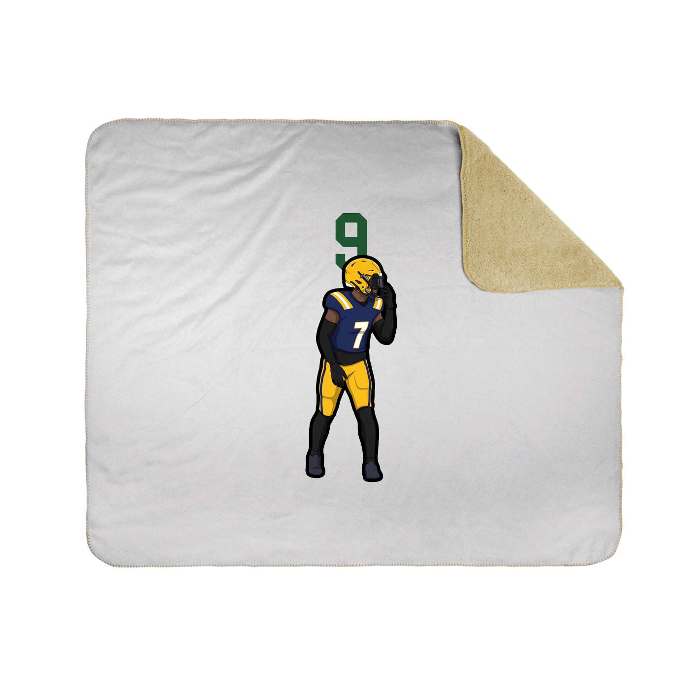 Throw Blanket — Number Top in White