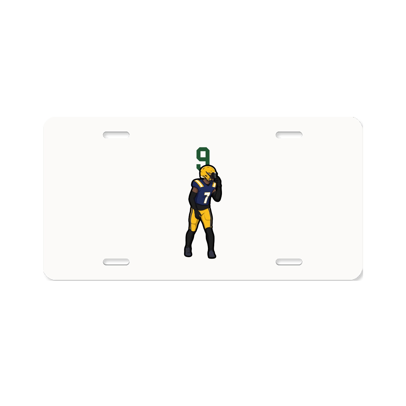 License Plate — Number Top in Classic