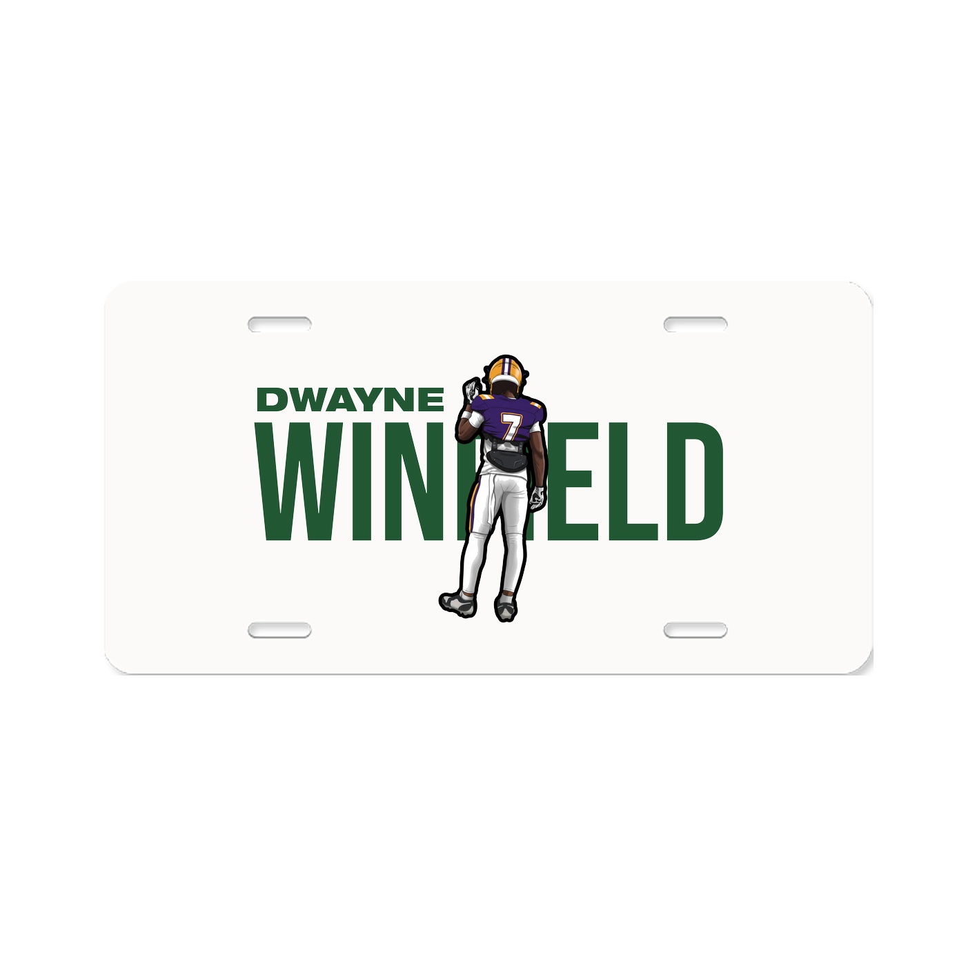 License Plate — Player Name in Classic