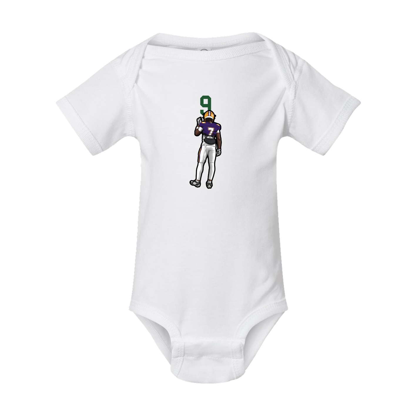 Baby Onesie — Number Top in White