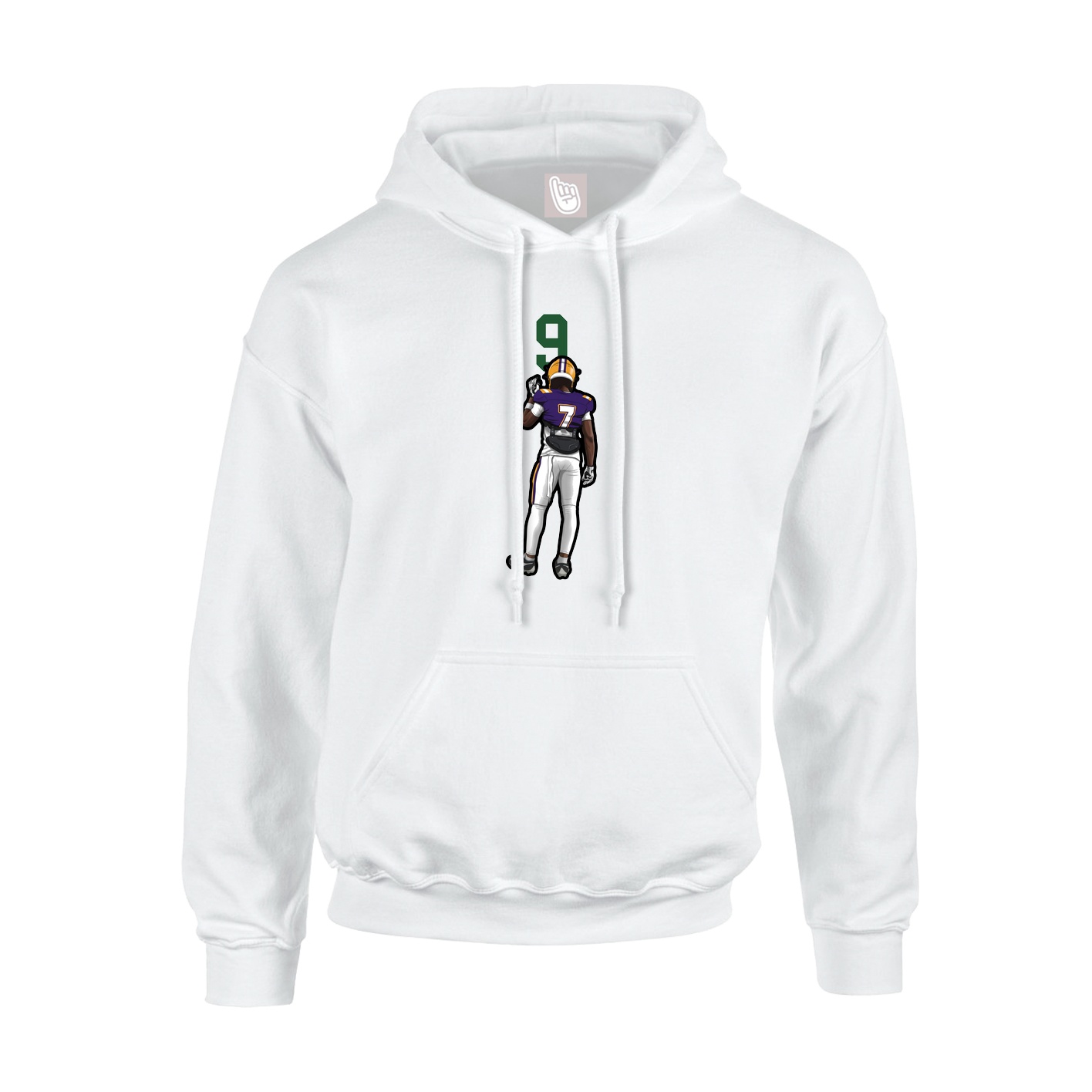 Hoodie — Number Top in White