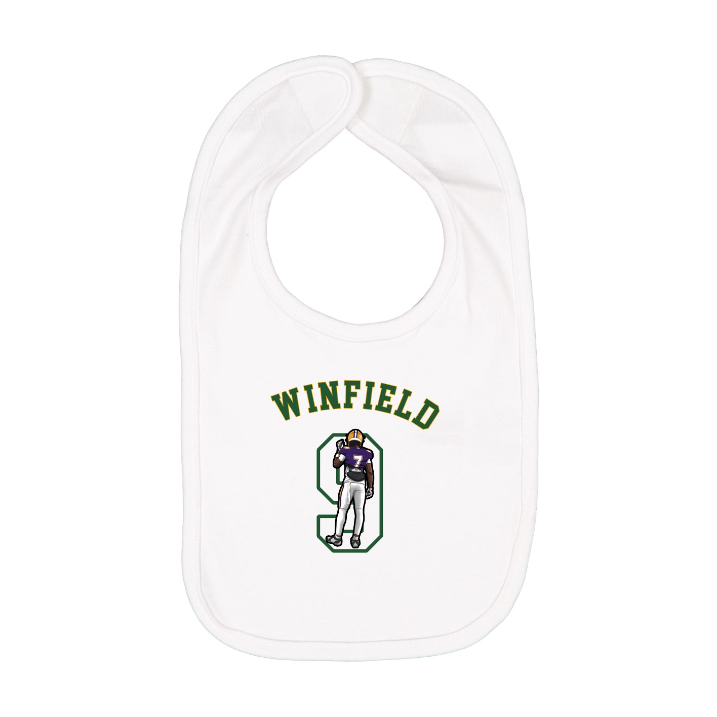 Infant Bib — Shirsey Arch in White