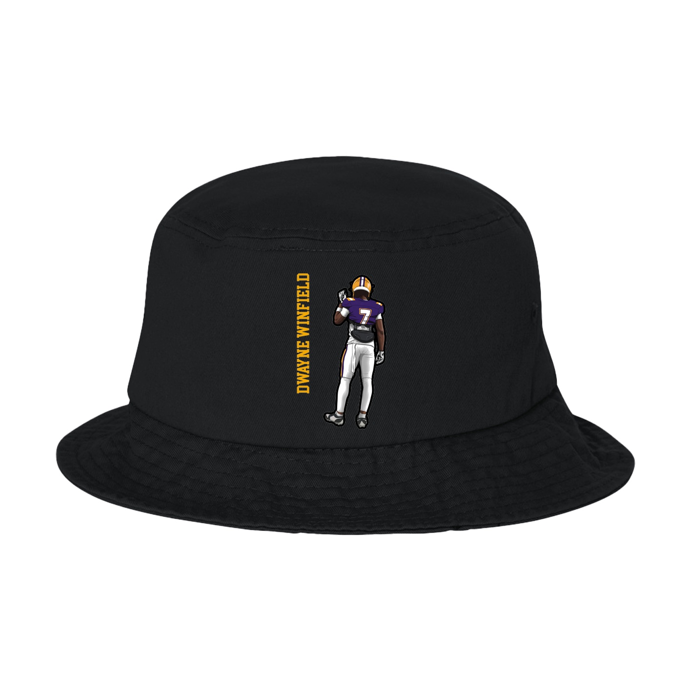 Bucket Cap — Name Vertical in Black