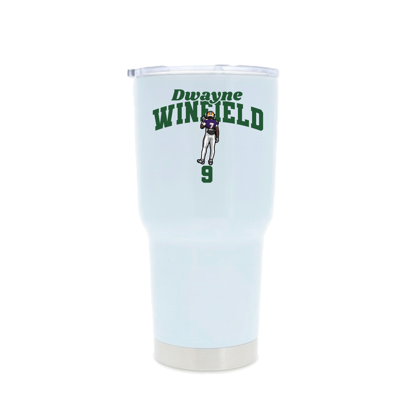 30oz Stainless Steel Tumbler — Signature Arch in White