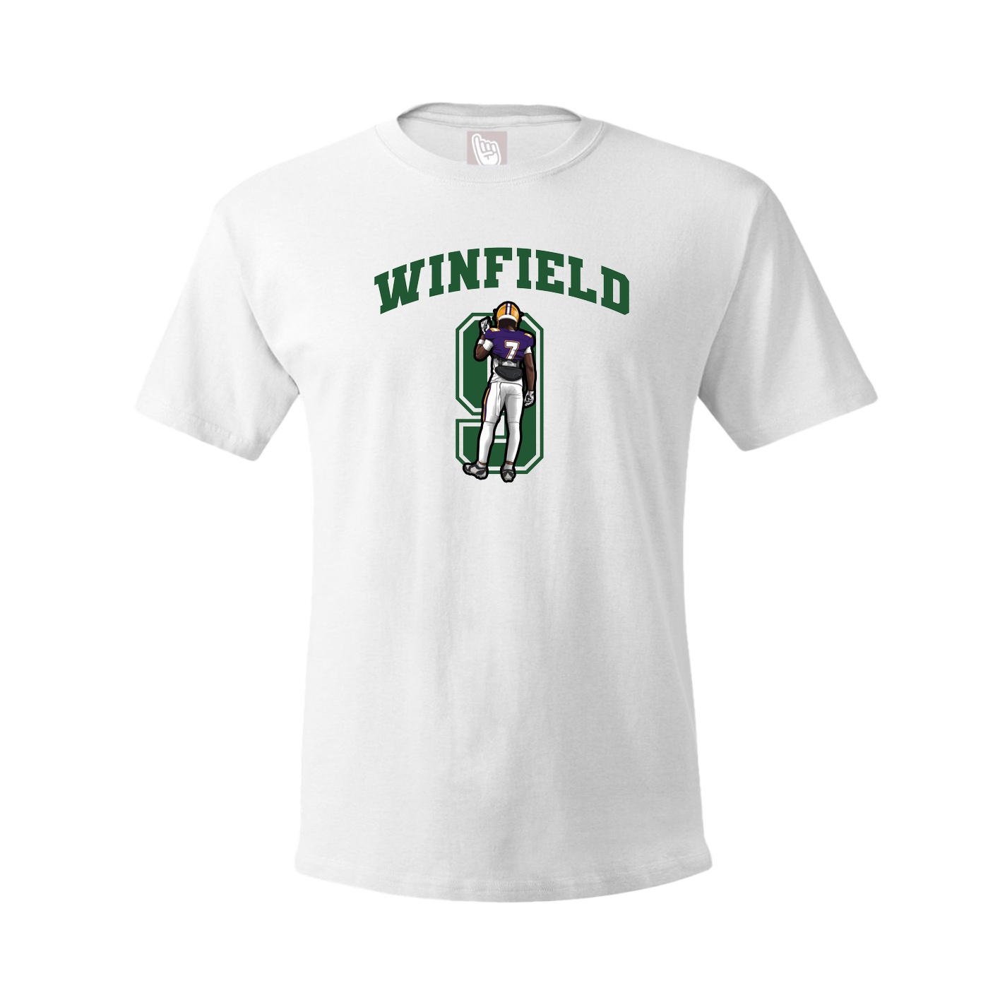 Youth Tee — Number in White