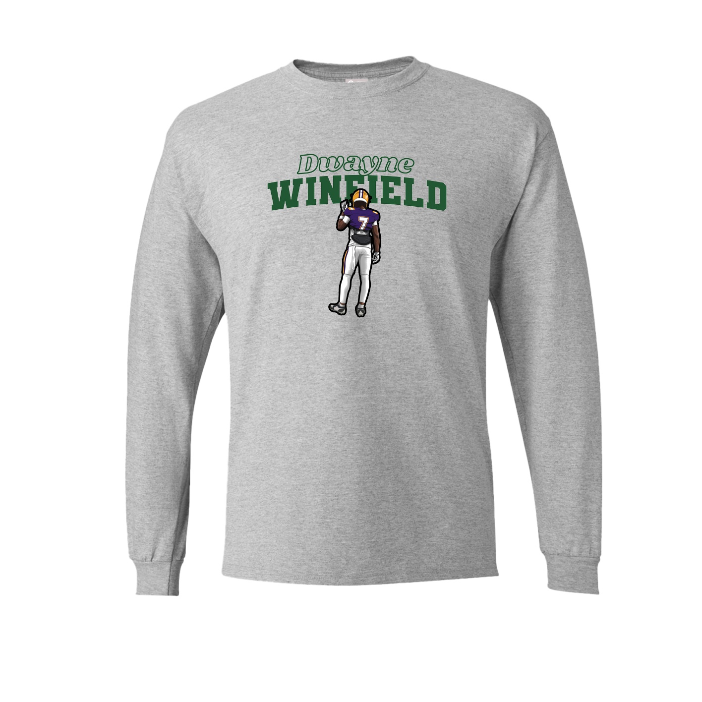 Long Sleeve Tee — Name Arch in Grey