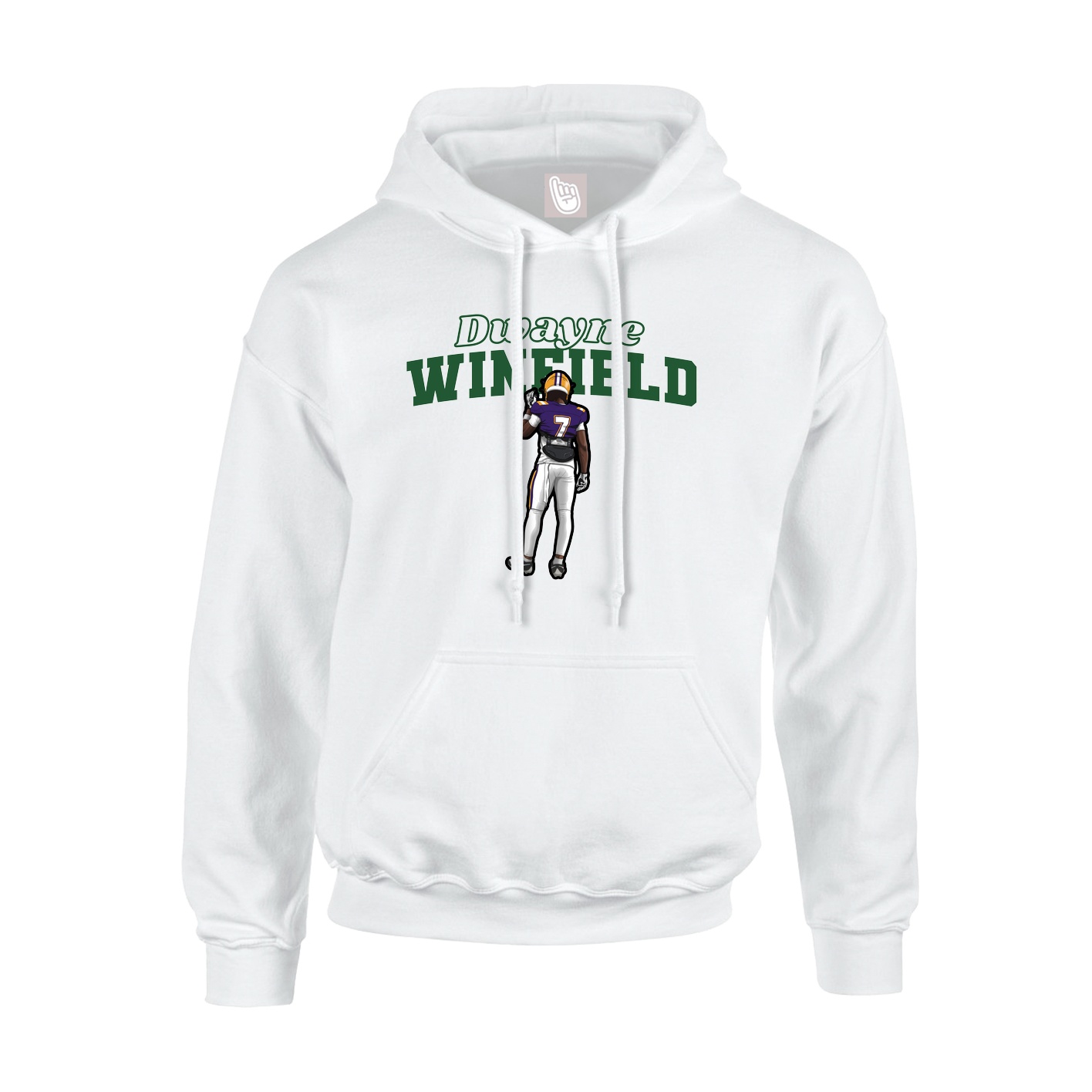 Hoodie — Name Arch in White