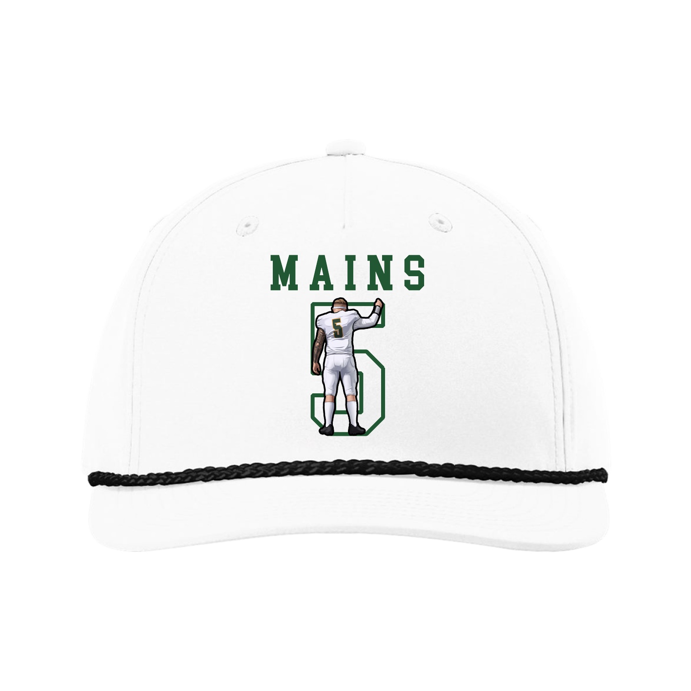 Five-Panel Classic Rope Cap — Shirsey in White