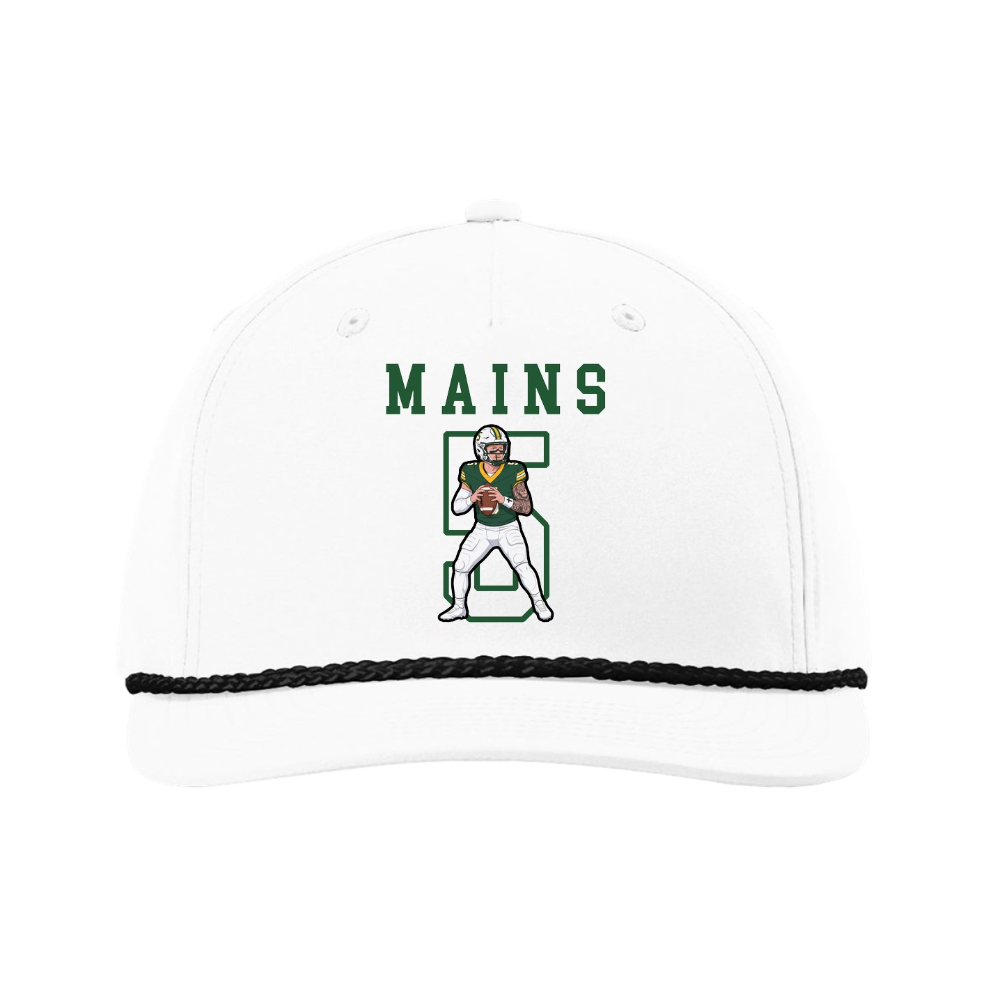 Five-Panel Classic Rope Cap — Shirsey in White