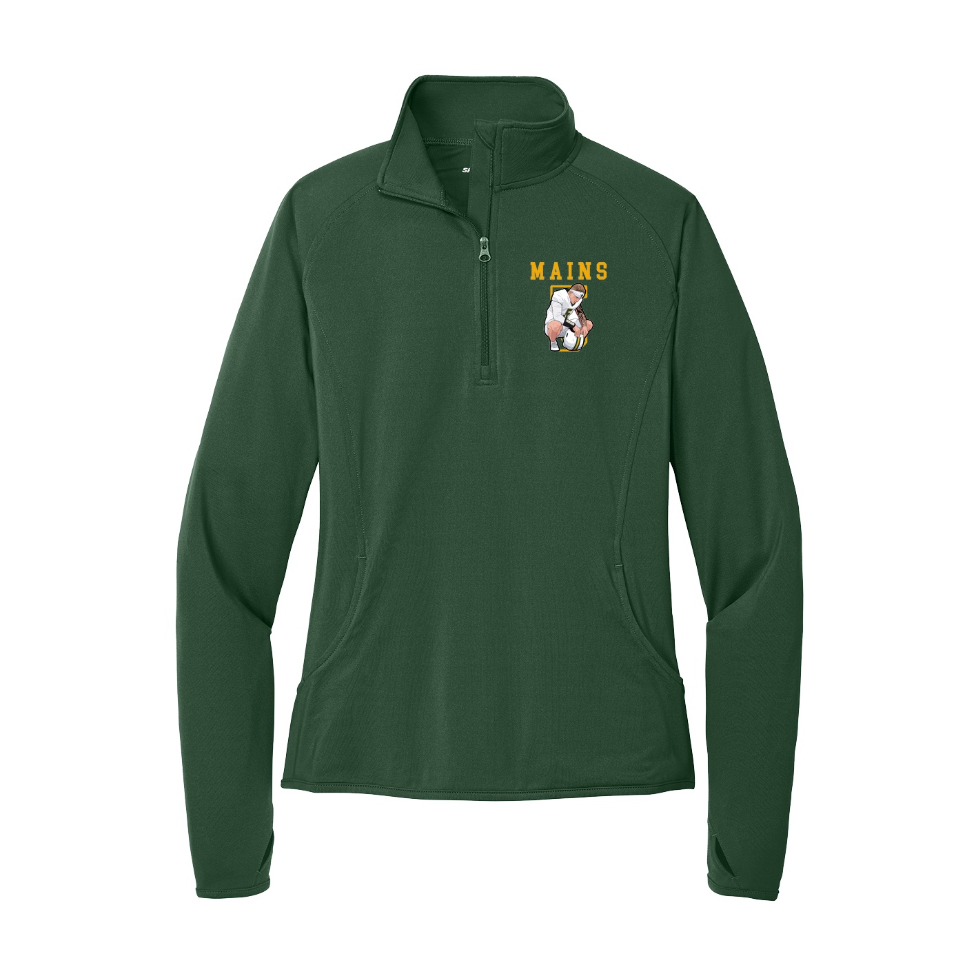 Women's Q-Zip Pullover — Shirsey in Green