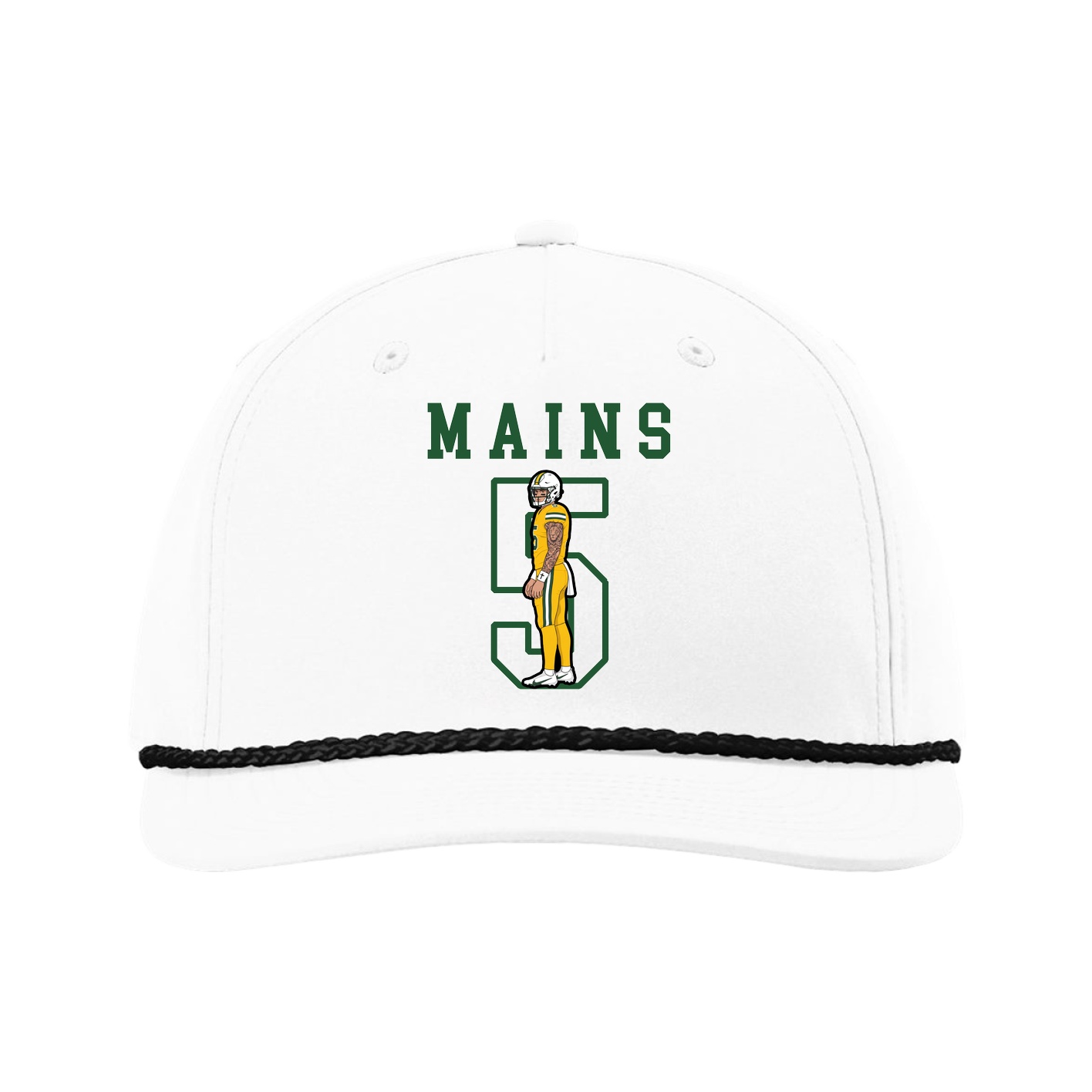 Five-Panel Classic Rope Cap — Shirsey in White
