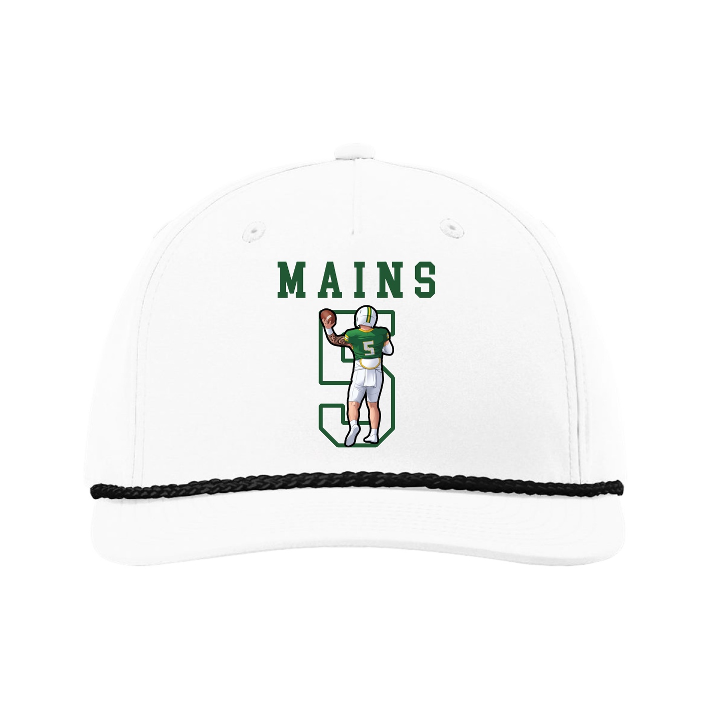 Five-Panel Classic Rope Cap — Shirsey in White