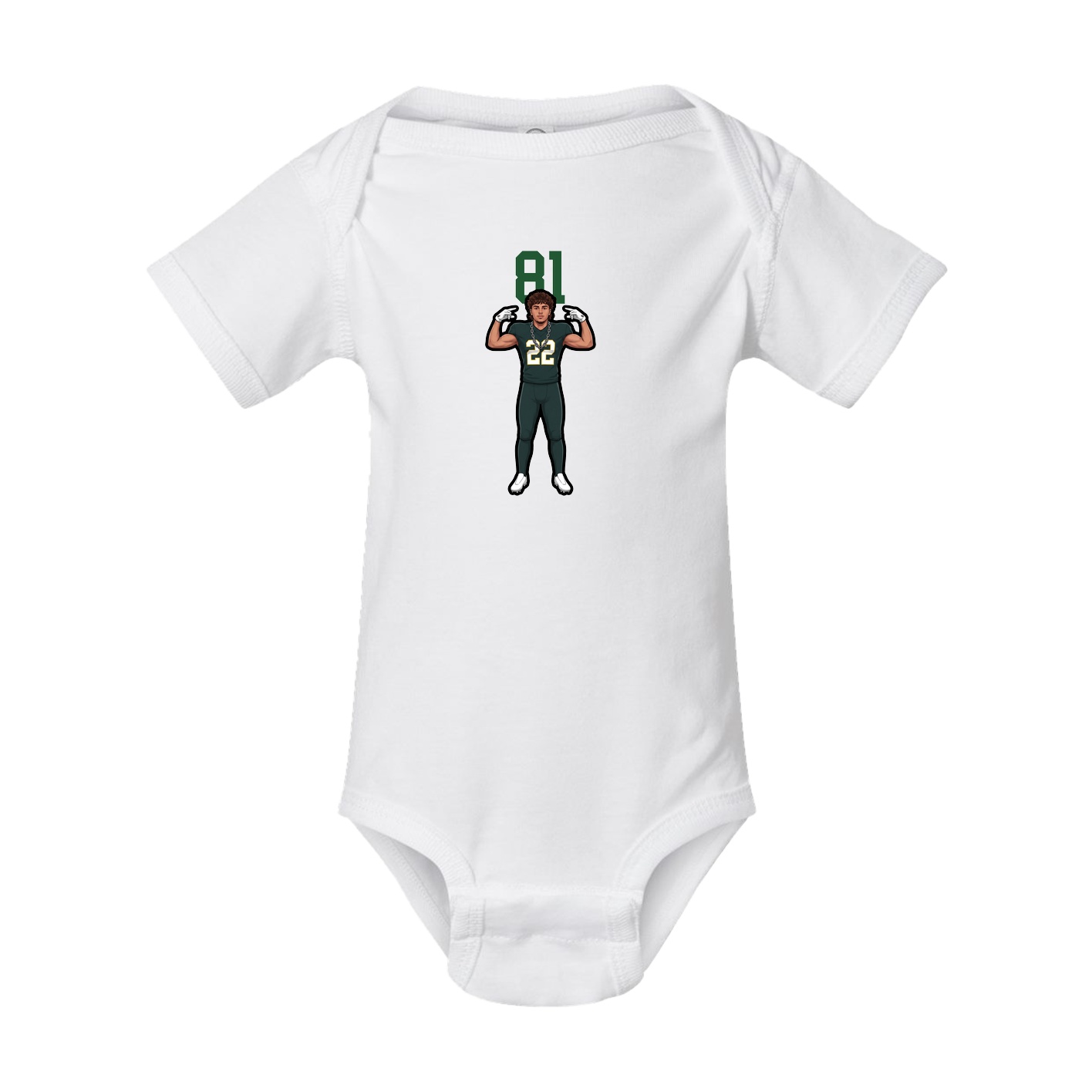 Baby Onesie — Number Top in White