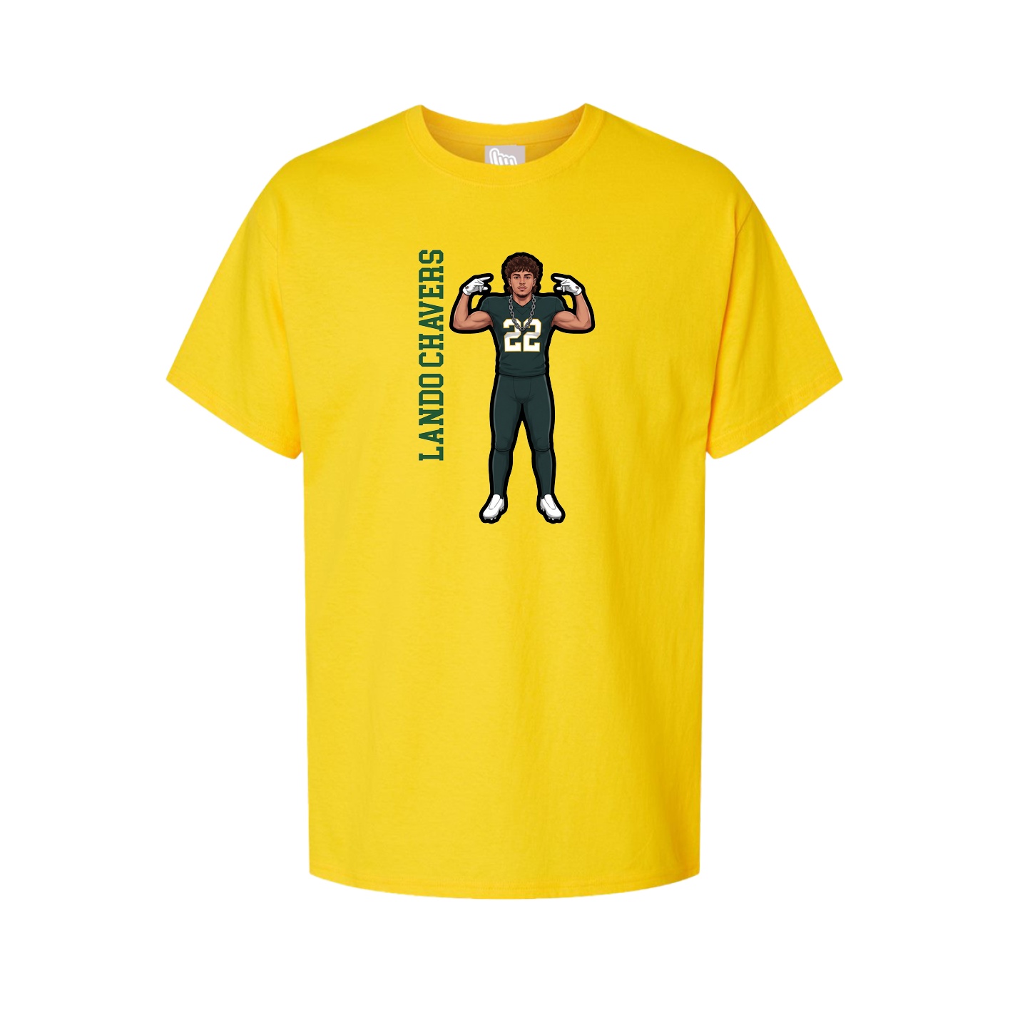 Tee — Name Vertical in Gold
