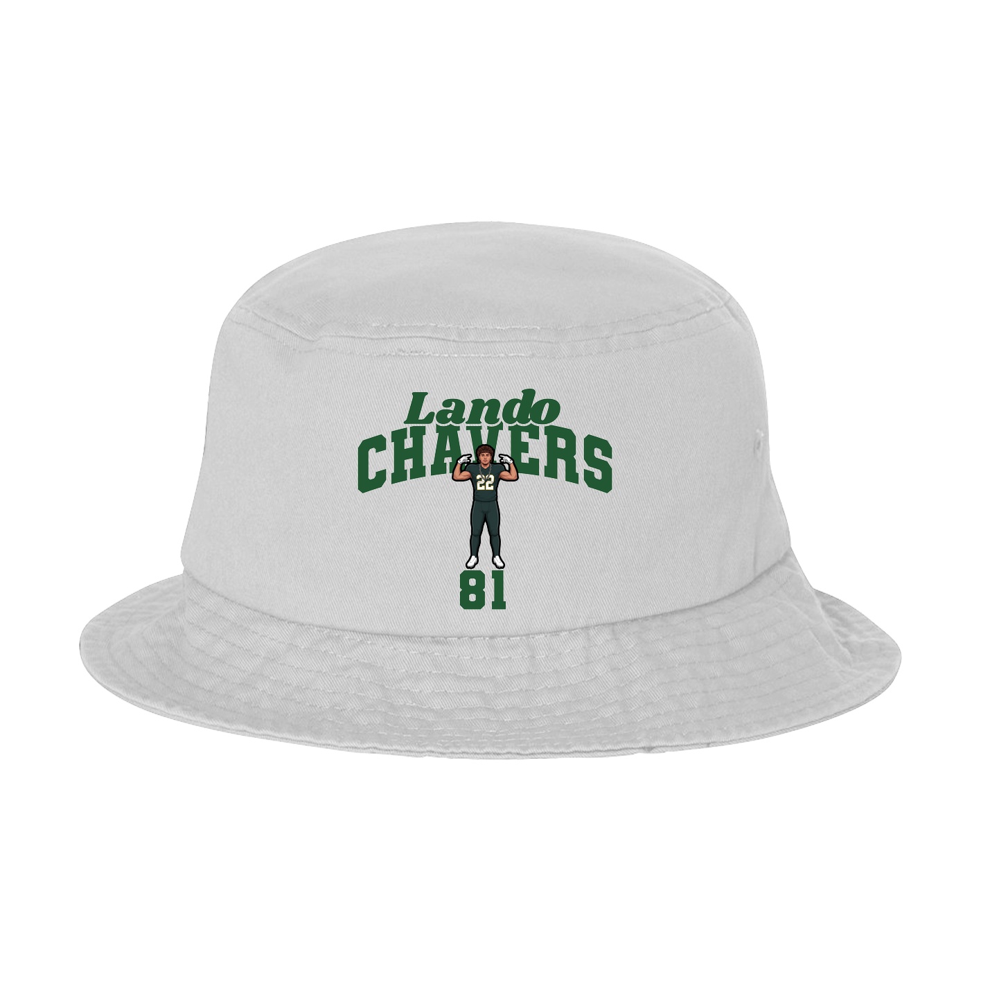 Bucket Cap — Signature Arch in White