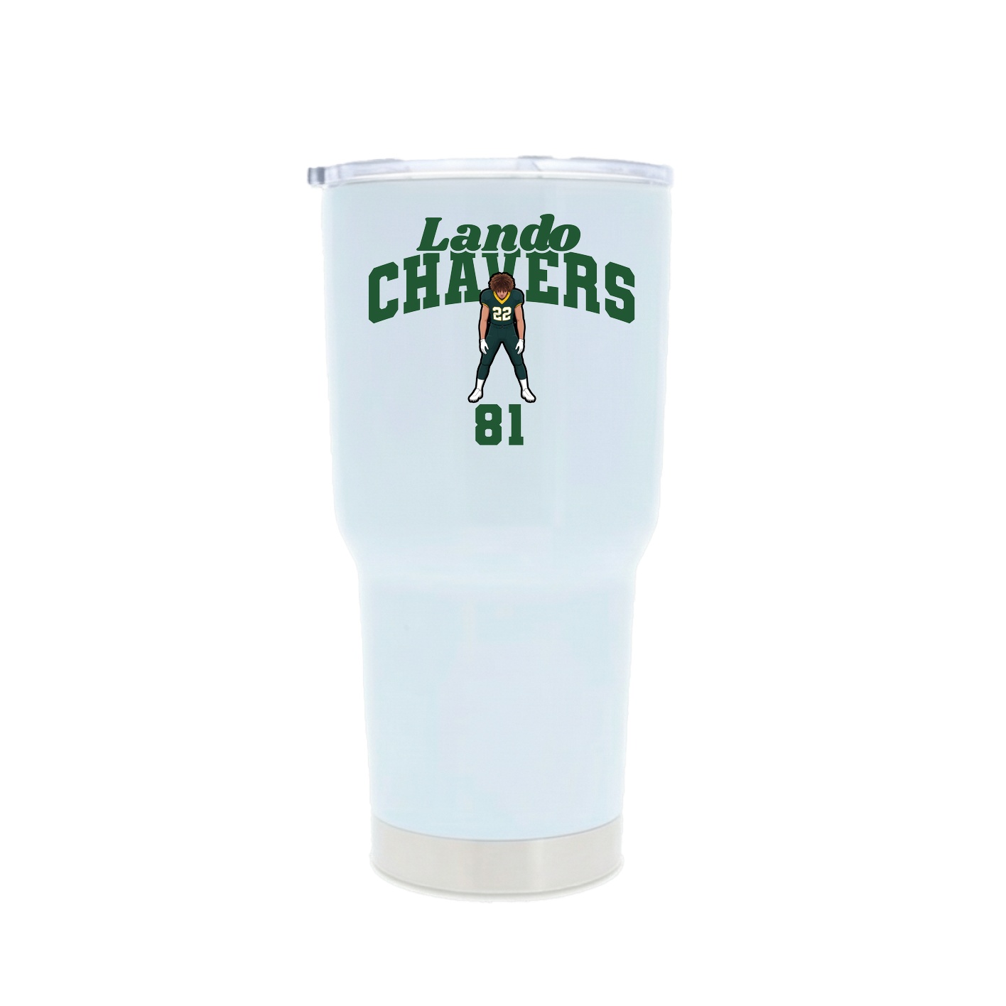 30oz Stainless Steel Tumbler — Signature Arch in White