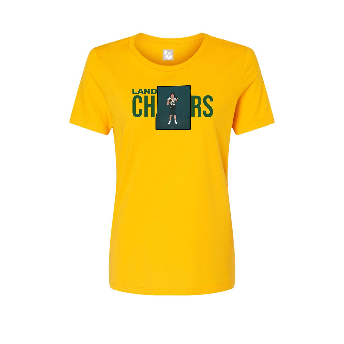 Fitted Women's Tee — Player Name in Gold