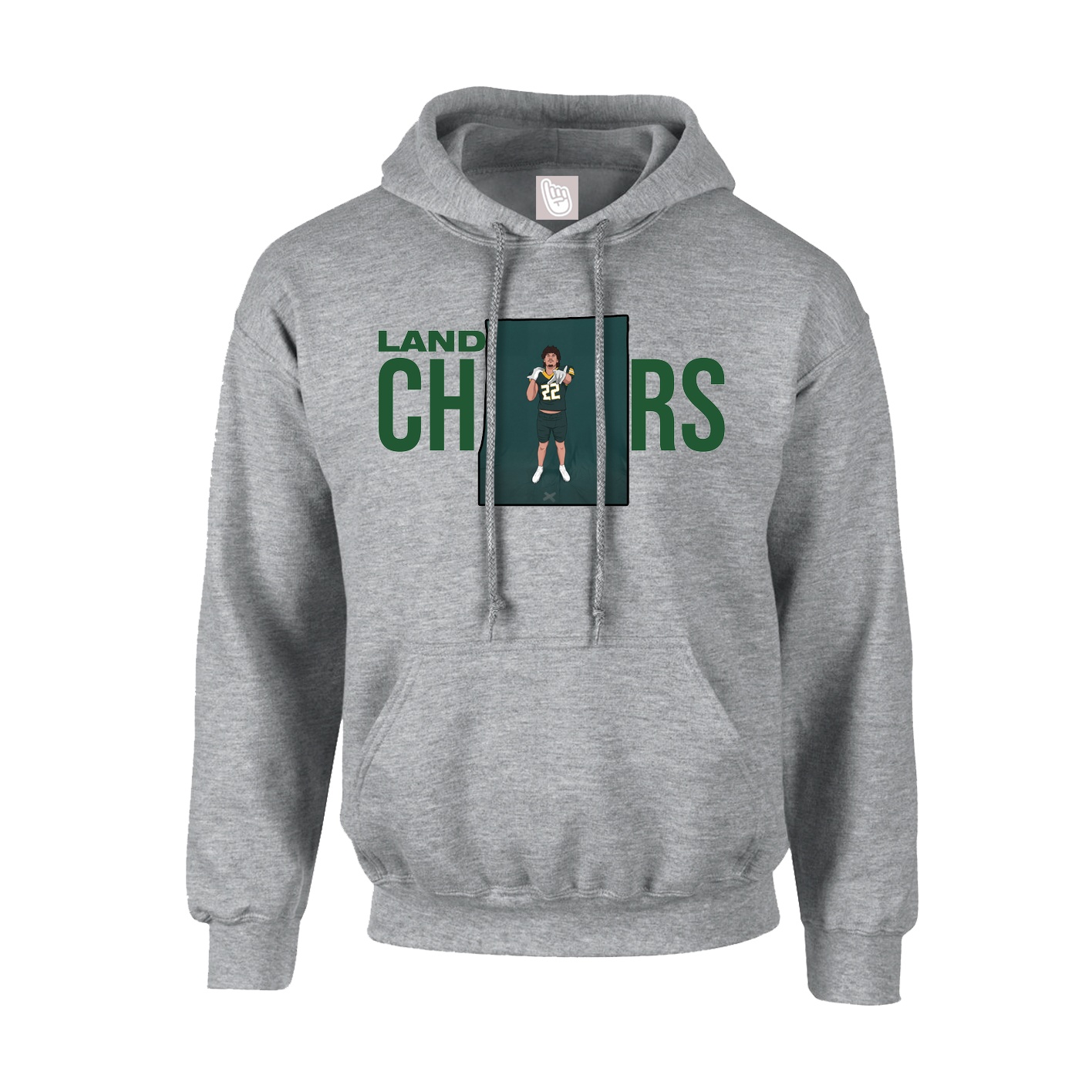 Hoodie — Player Name in Grey