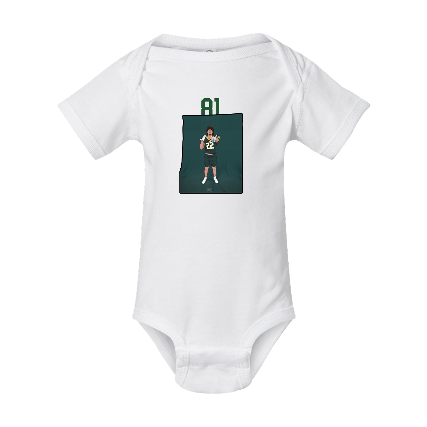 Baby Onesie — Number Top in White
