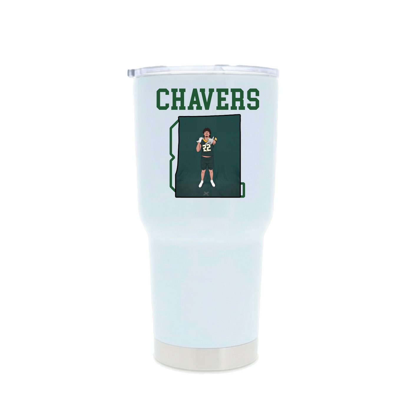 30oz Stainless Steel Tumbler — Shirsey in White