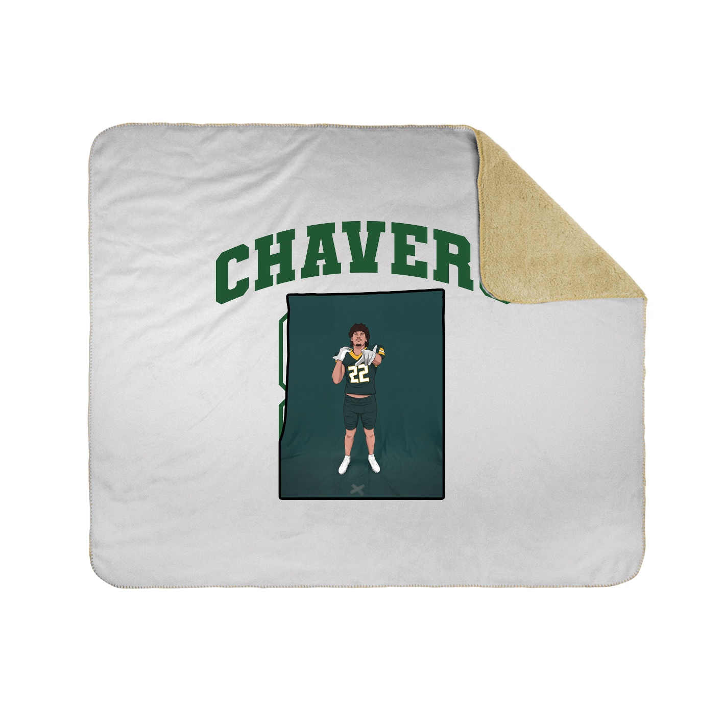 Throw Blanket — Number in White