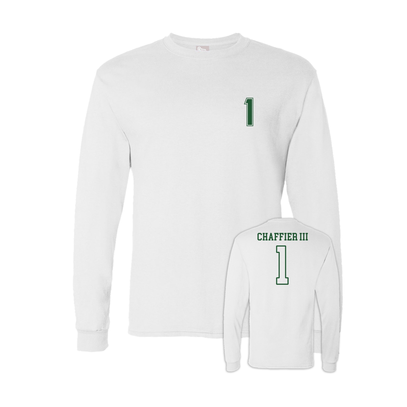 Long Sleeve Tee — Chest Back in White