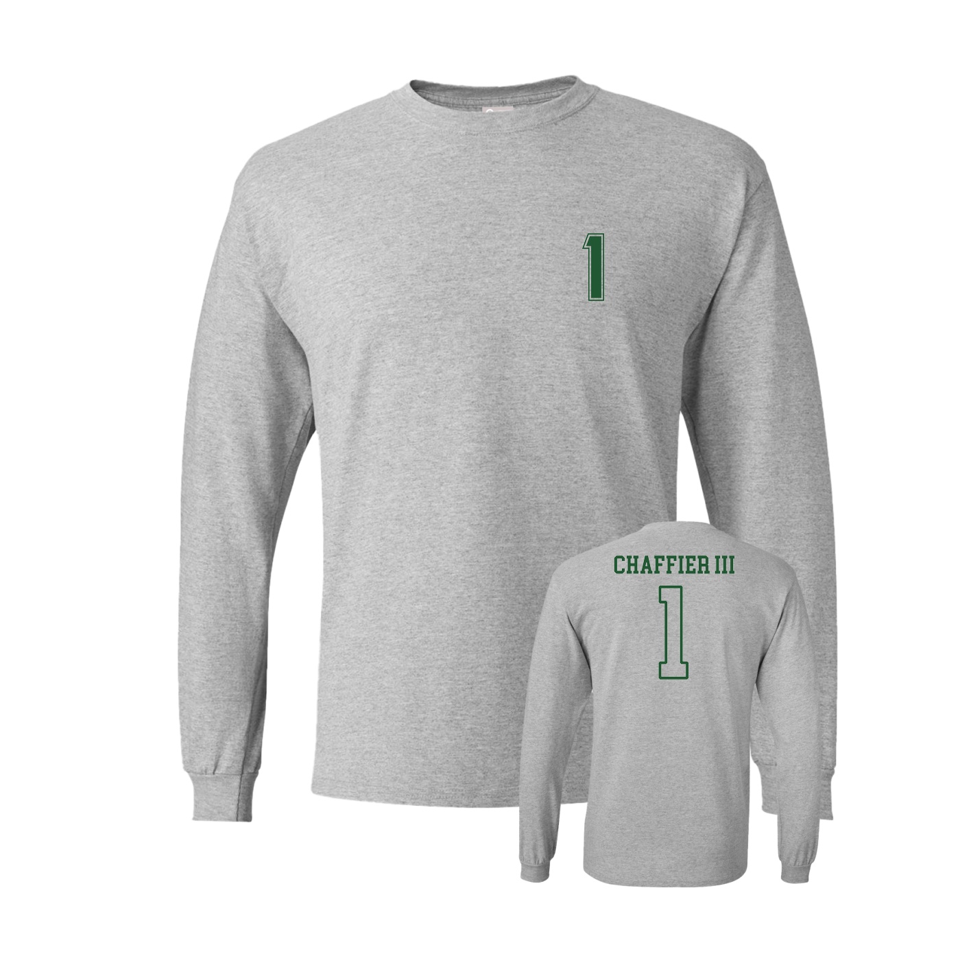 Long Sleeve Tee — Chest Back in Grey