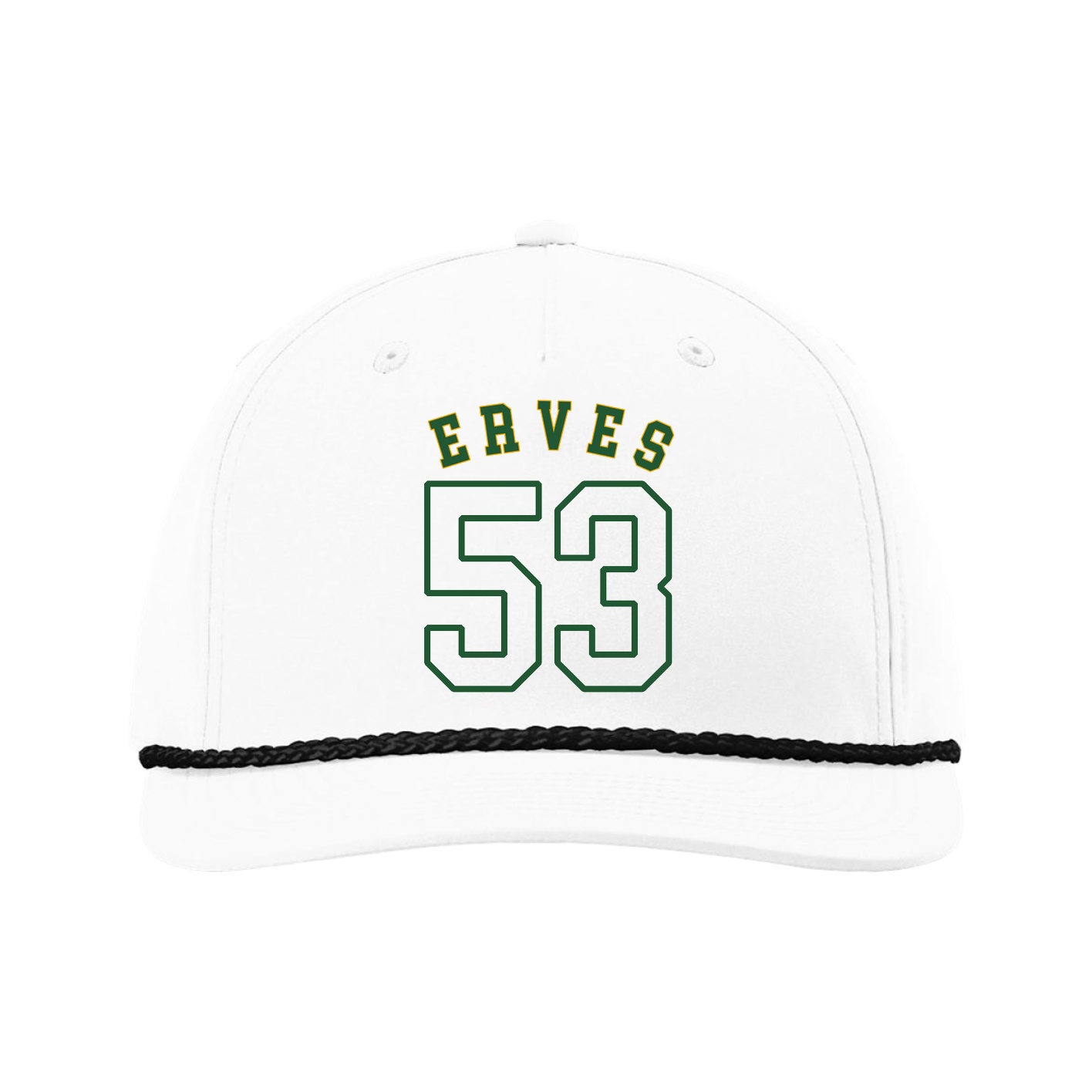 Five-Panel Classic Rope Cap — Shirsey Arch in White