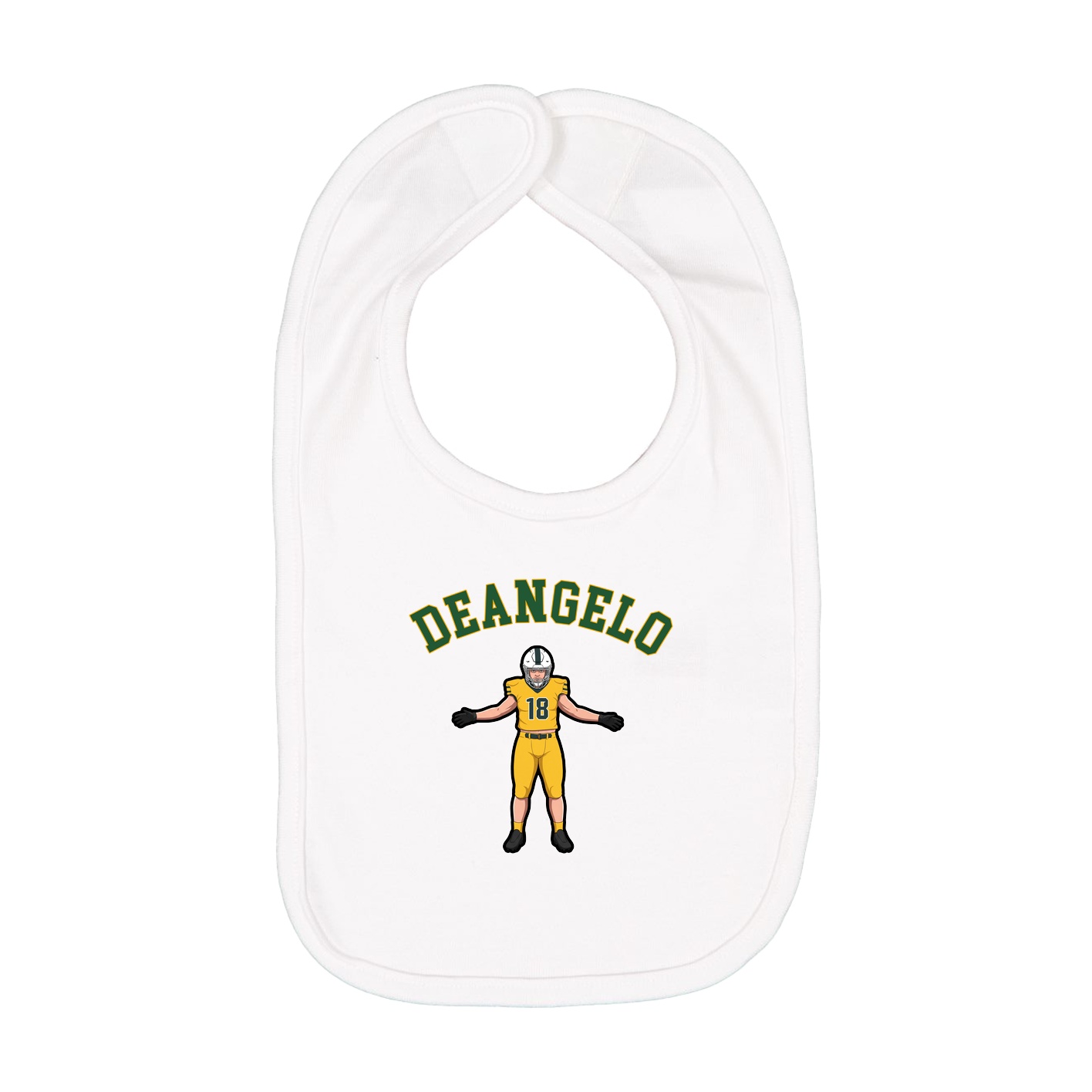 Infant Bib — Shirsey Arch in White