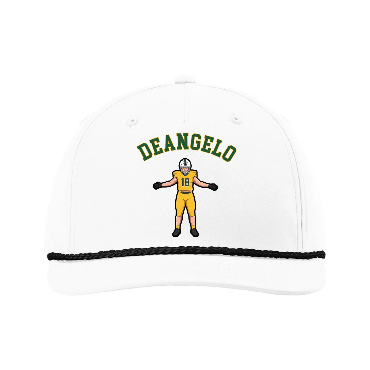 Five-Panel Classic Rope Cap — Shirsey Arch in White