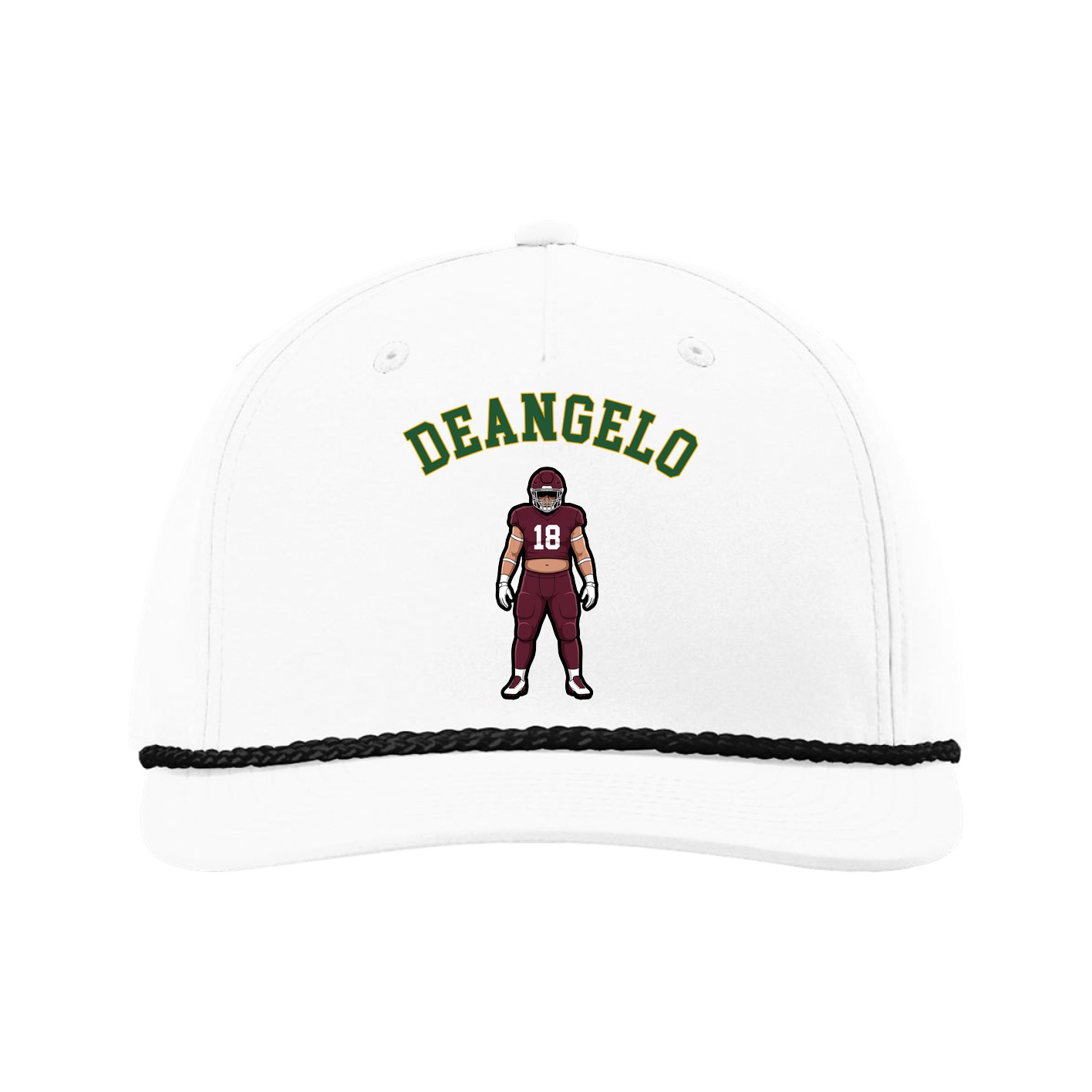 Five-Panel Classic Rope Cap — Shirsey Arch in White